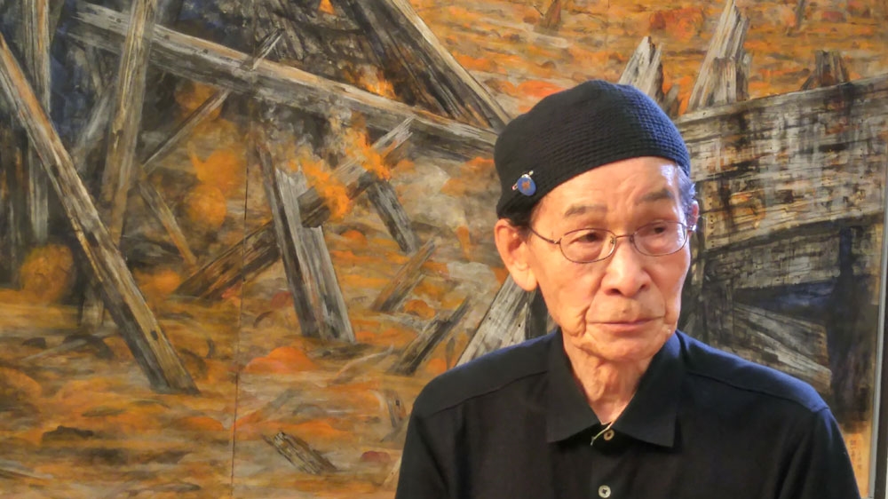  Miyagawa turned painful memories into art [Harry Fawcett/Al Jazeera] 