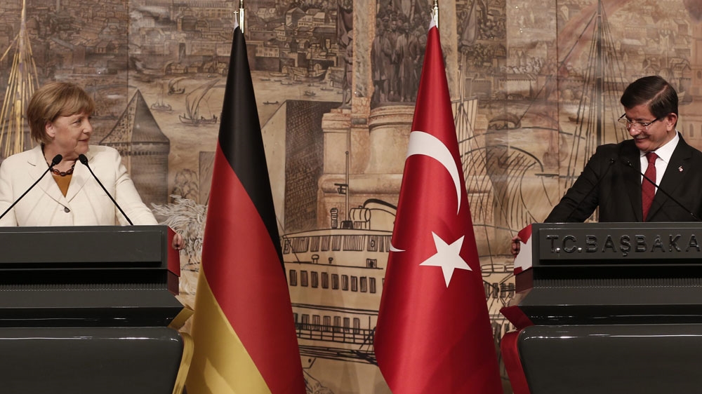 ANGELA MERKEL AND AHMET DAVUTOGLU