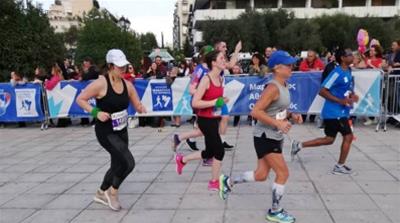 People running wearing the 