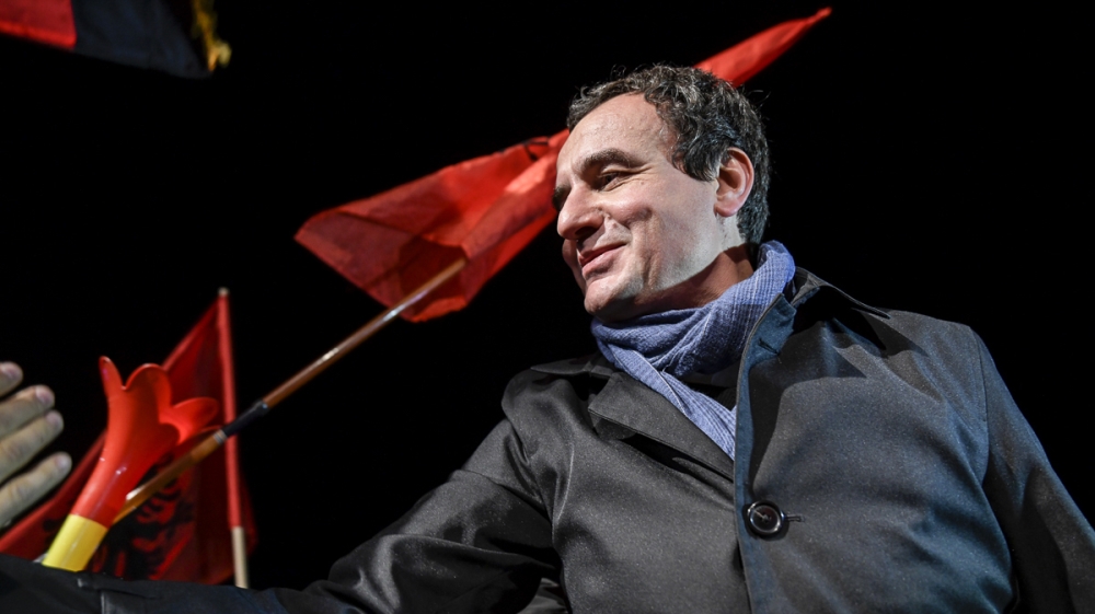 Leader of the Vetevendosje Party and prime ministerial candidate Albin Kurti [Atdhe Mulla/Al Jazeera]