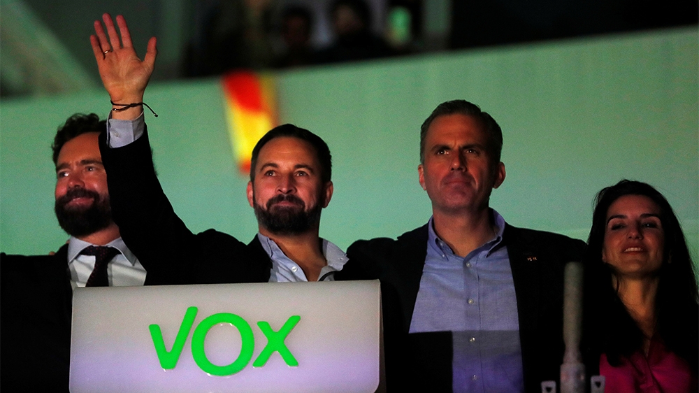 Spain’s far-right Vox party under Santiago Abascal doubled its representation in Parliament