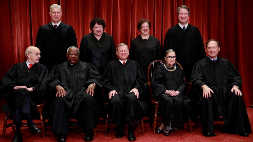U.S. Supreme Court justices pose for their group