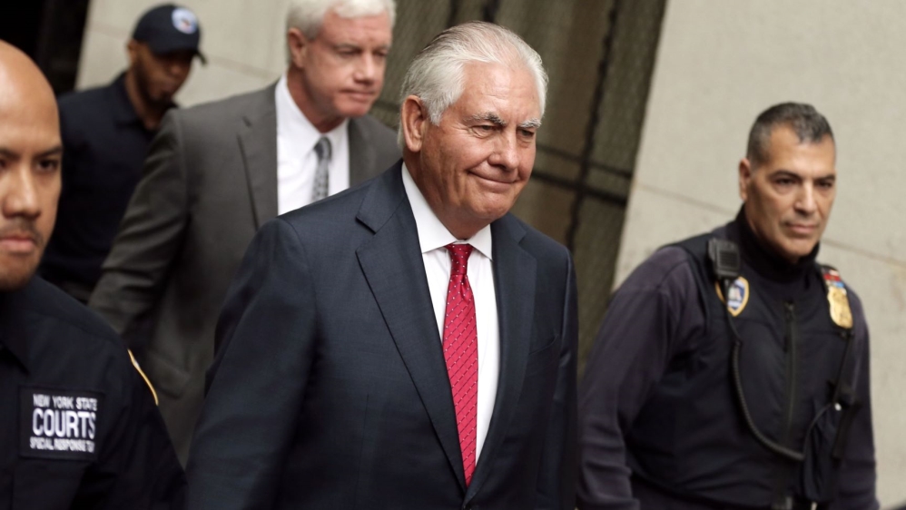 Former Exxon CEO And Secretary Of State Rex Tillerson Testifies In Court
