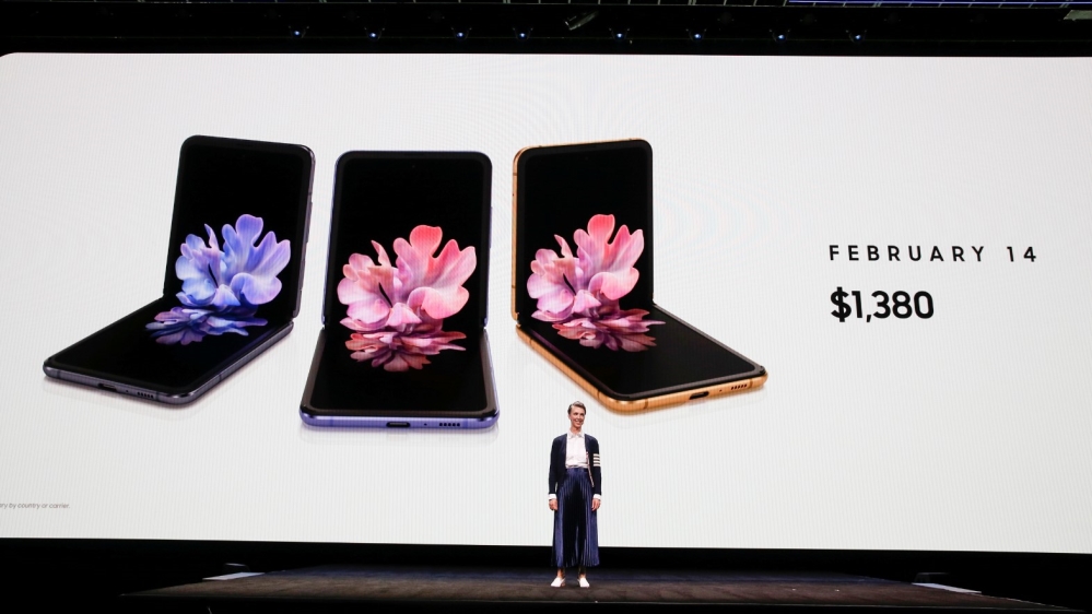Samsung Z Flip foldable smartphone