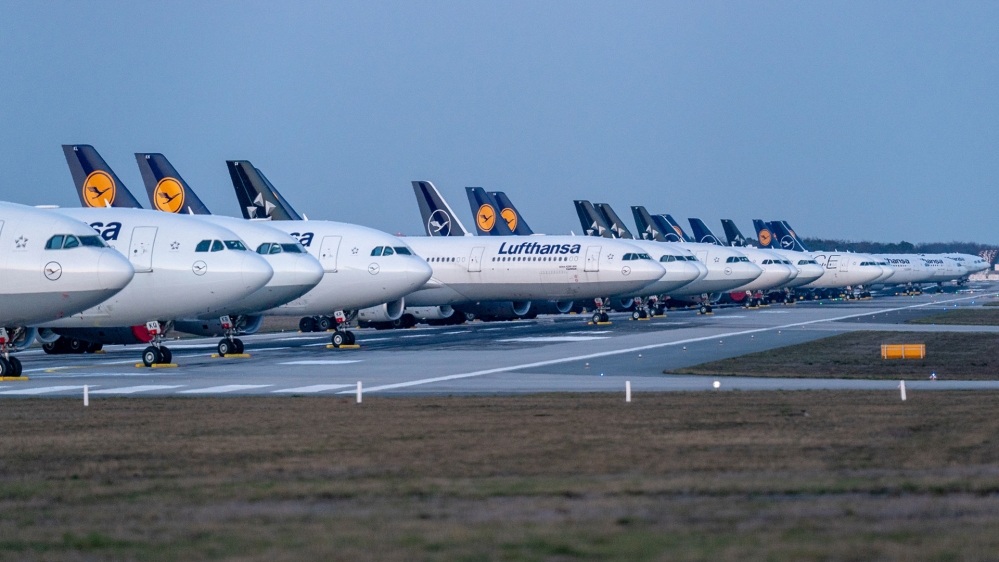 Due to the Covid-19 Coronavirus outbreak a large number of flights of the German carrier Lufthansa have been cancelled