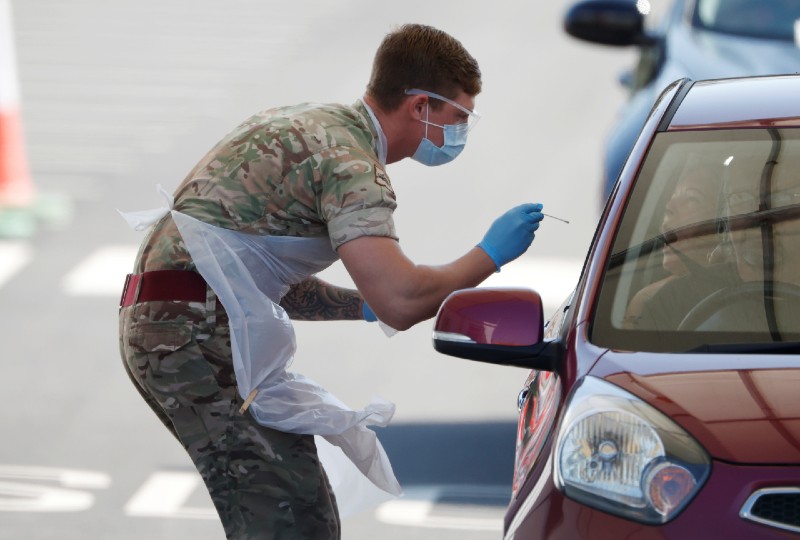 UK coronavirus tests - reuters