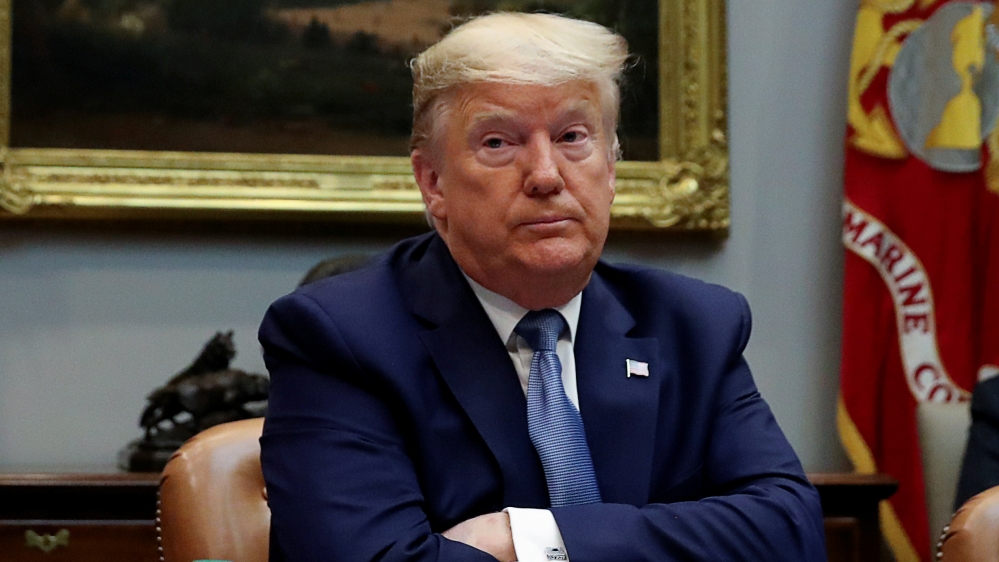 U.S. President Trump participates in coronavirus briefing with health insurers at the White House in Washington