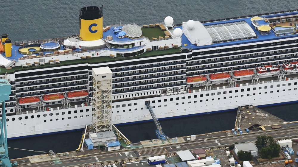 With the testing of all crew members now complete, the new number, reported by public broadcaster NHK, brings the total infections on board the Costa Atlantica to around 150 [Kyodo via Reuters]