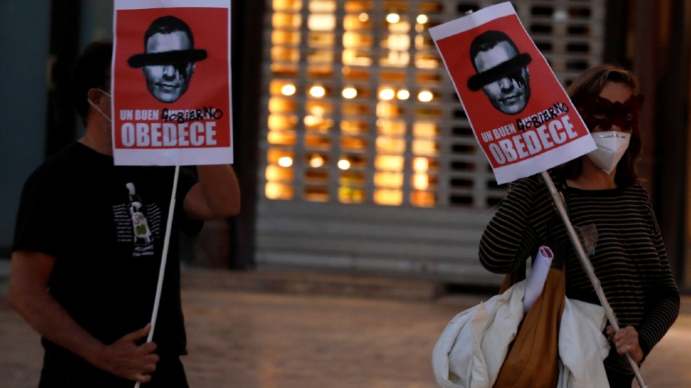 Sanchez has come under heavy criticims for his government’s handling of the coronavirus crisis