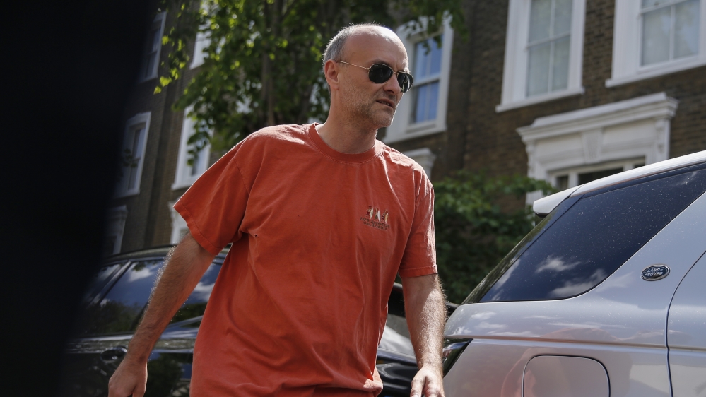 Downing Street had confirmed to journalists on March 31 that Dominic Cummings was self-isolating with COVID-19 symptoms at his home in North London