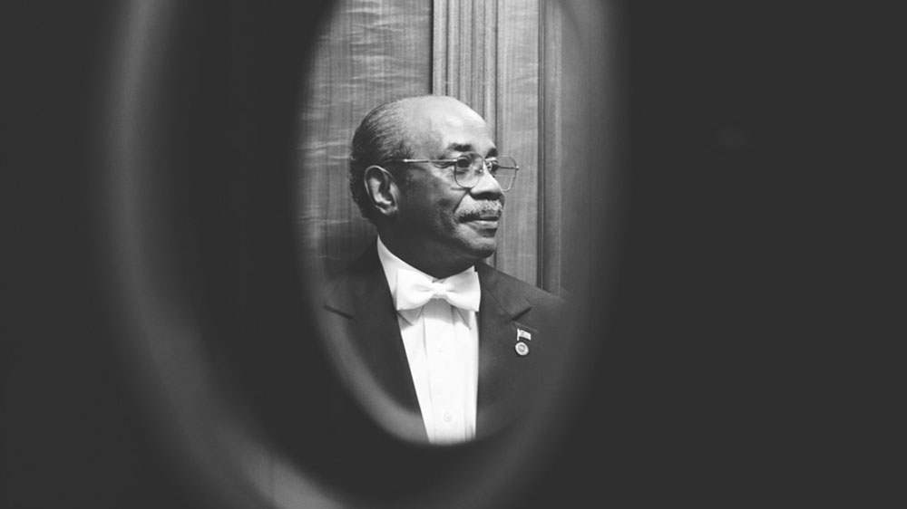 Doorman Wilson Roosevelt Jerman is seen in the White house in 2004