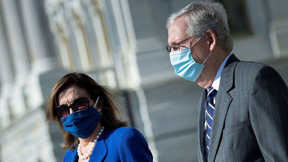 Pelosi and McConnell apart