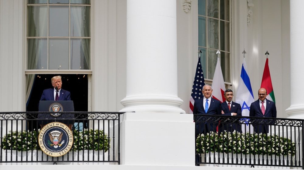 Trump uae bahrain israel white house