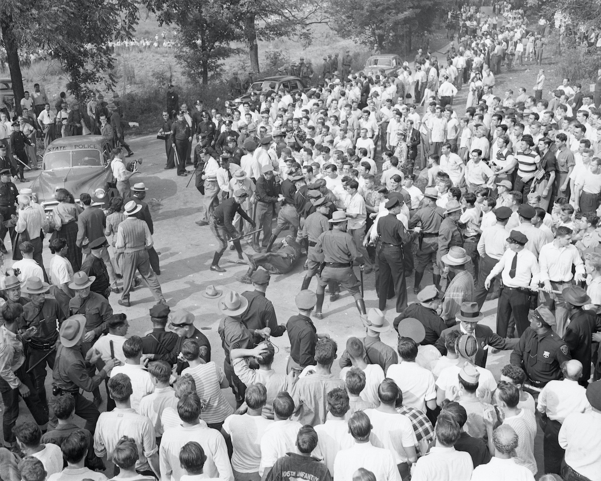 The riots left at least 150 audience members with broken bones, lacerations, bruises, black eyes and other injuries [Getty Images]