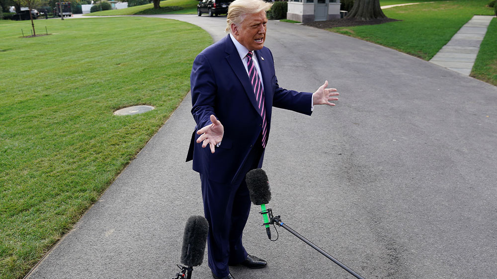 Donald Trump WH departure to Minnesota