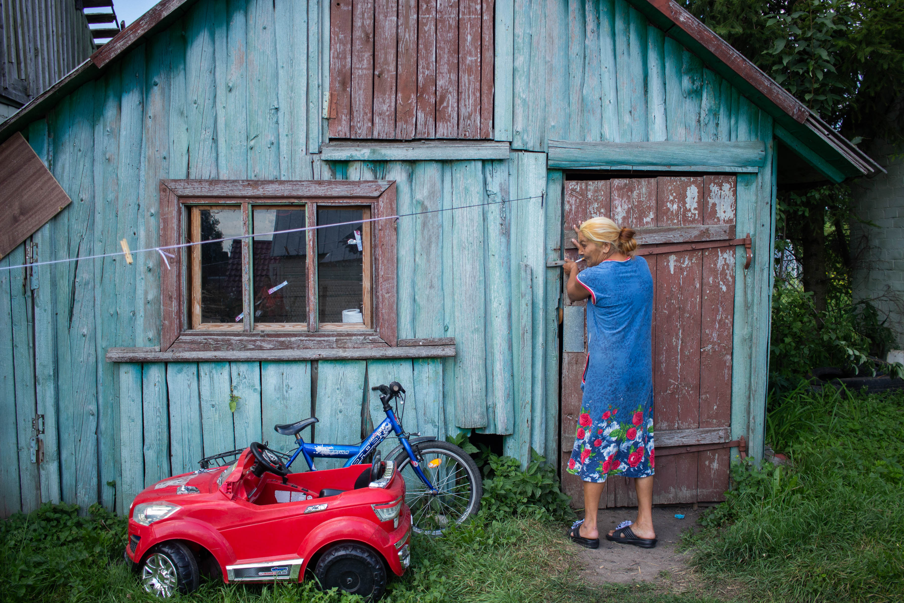 Rada and her family moved to a house in the village of Juodšiliai after being evicted from the Roma settlement [Giedrė Peseckytė/Al Jazeera]
