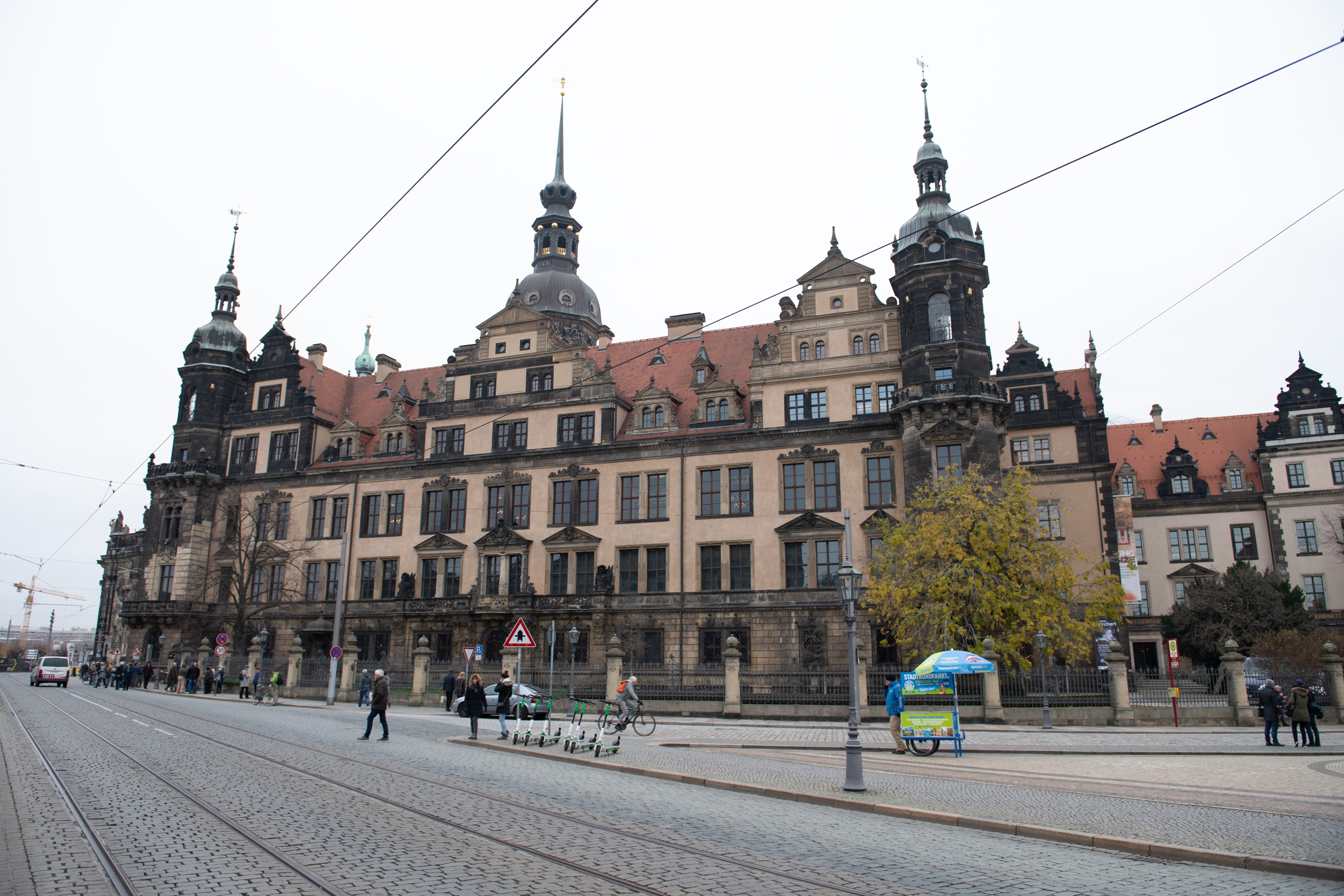 The Royal Palace that houses the historic Green Vault in Dresden, Germany