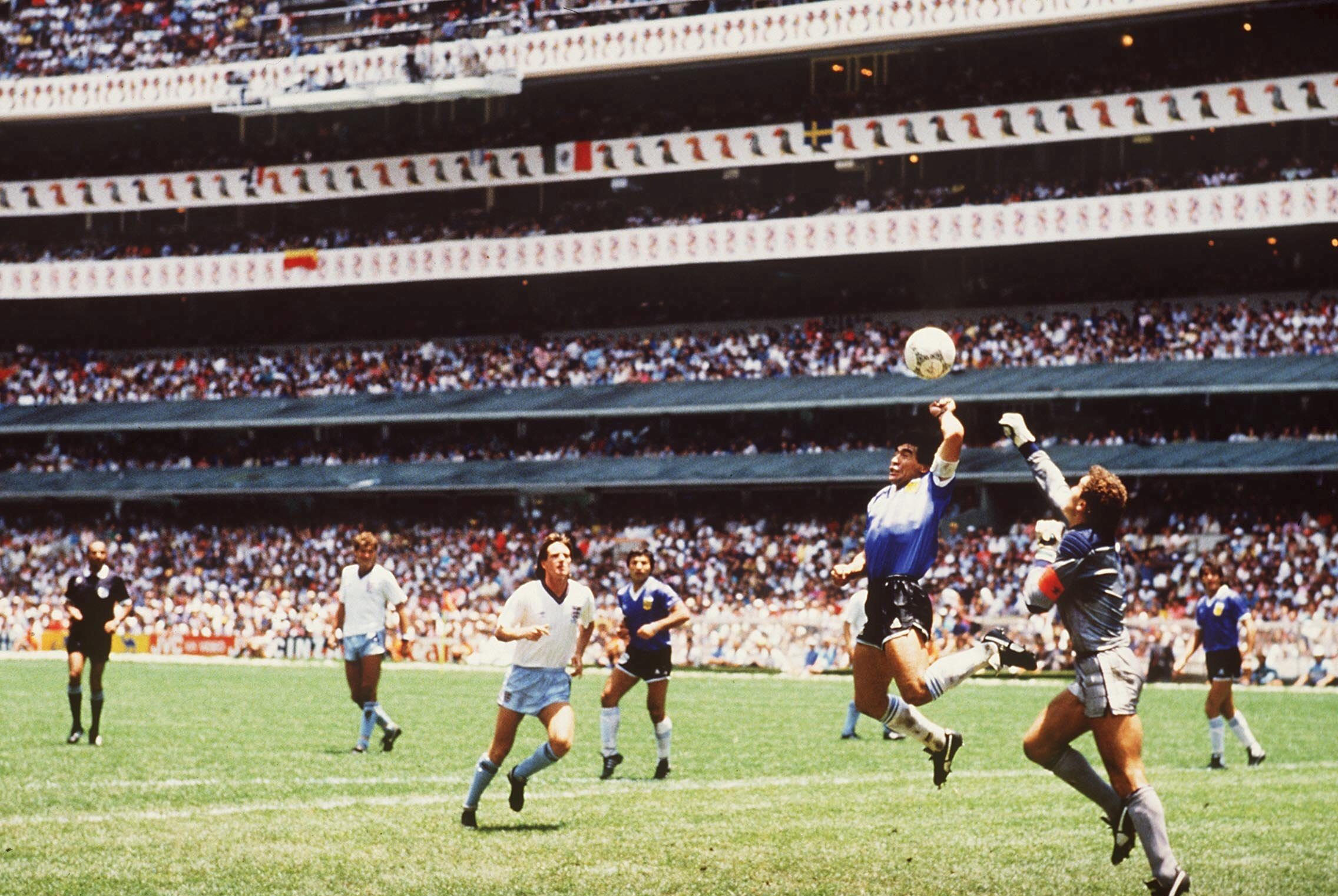 Diego Maradona’s ‘Hand of God’ goal came in the 1986 World Cup quarterfinals against England