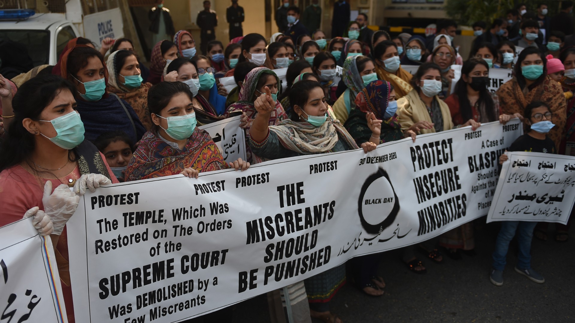 Pakistani Hindus protest