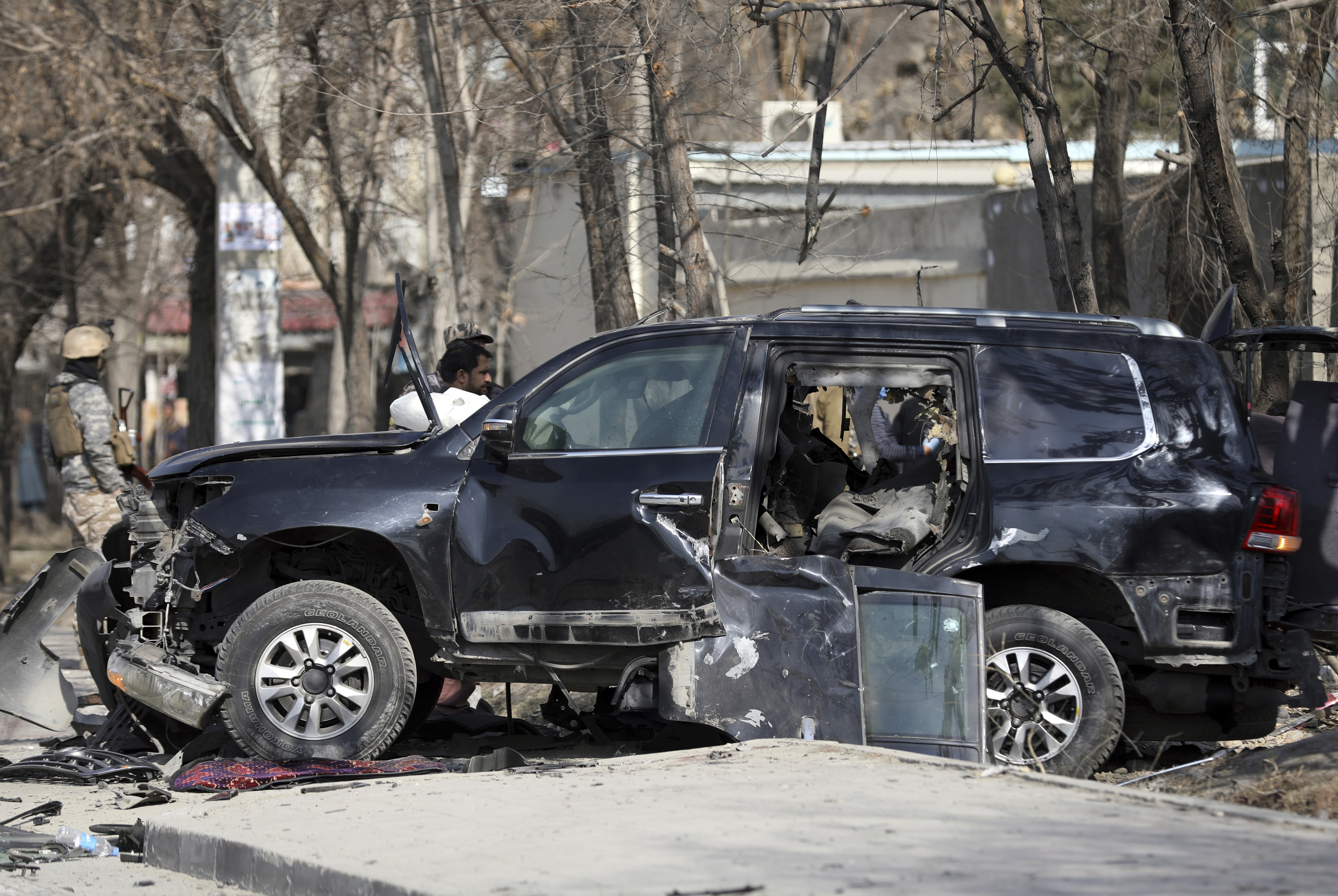 The site of a deadly bomb attack in Kabul