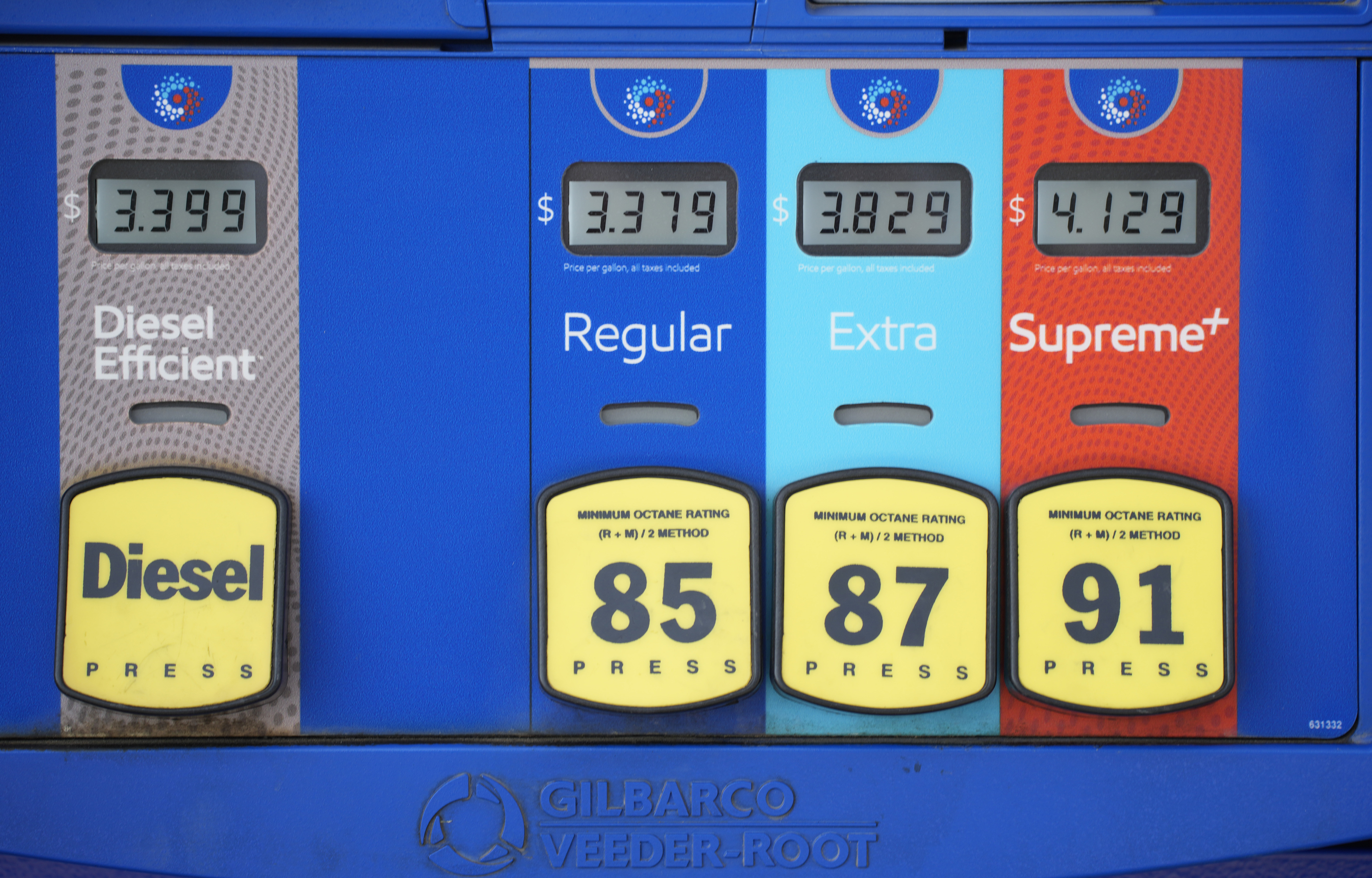 Climbing petrol prices, like the ones displayed here at an Exxon station in Littleton, Colorado on July 25, 2021, threaten to weigh on the US’s economic recovery