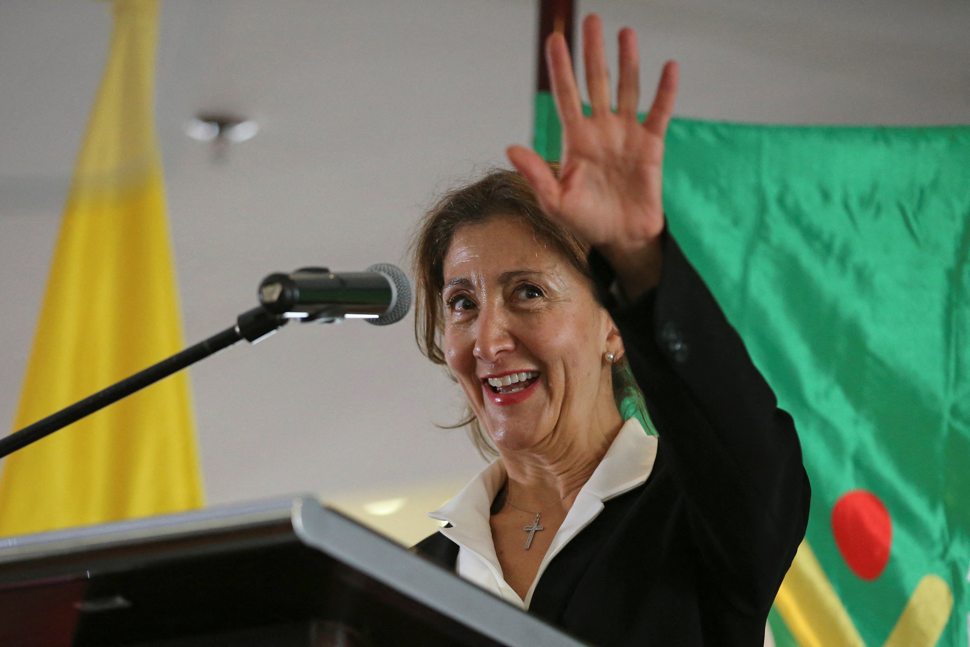 Ingrid Betancourt at podium