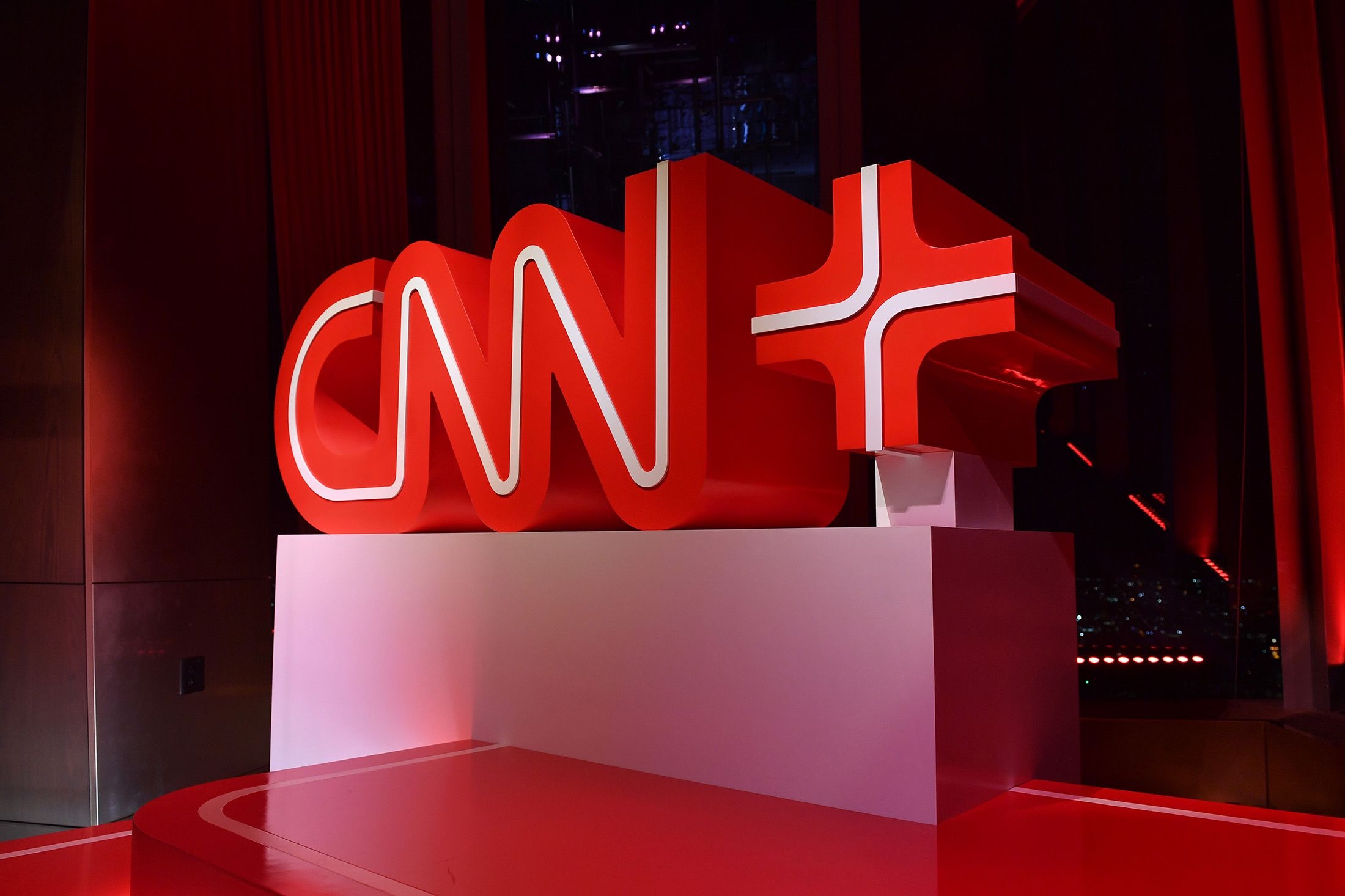 An interior view of the venue during the CNN+ Launch Event