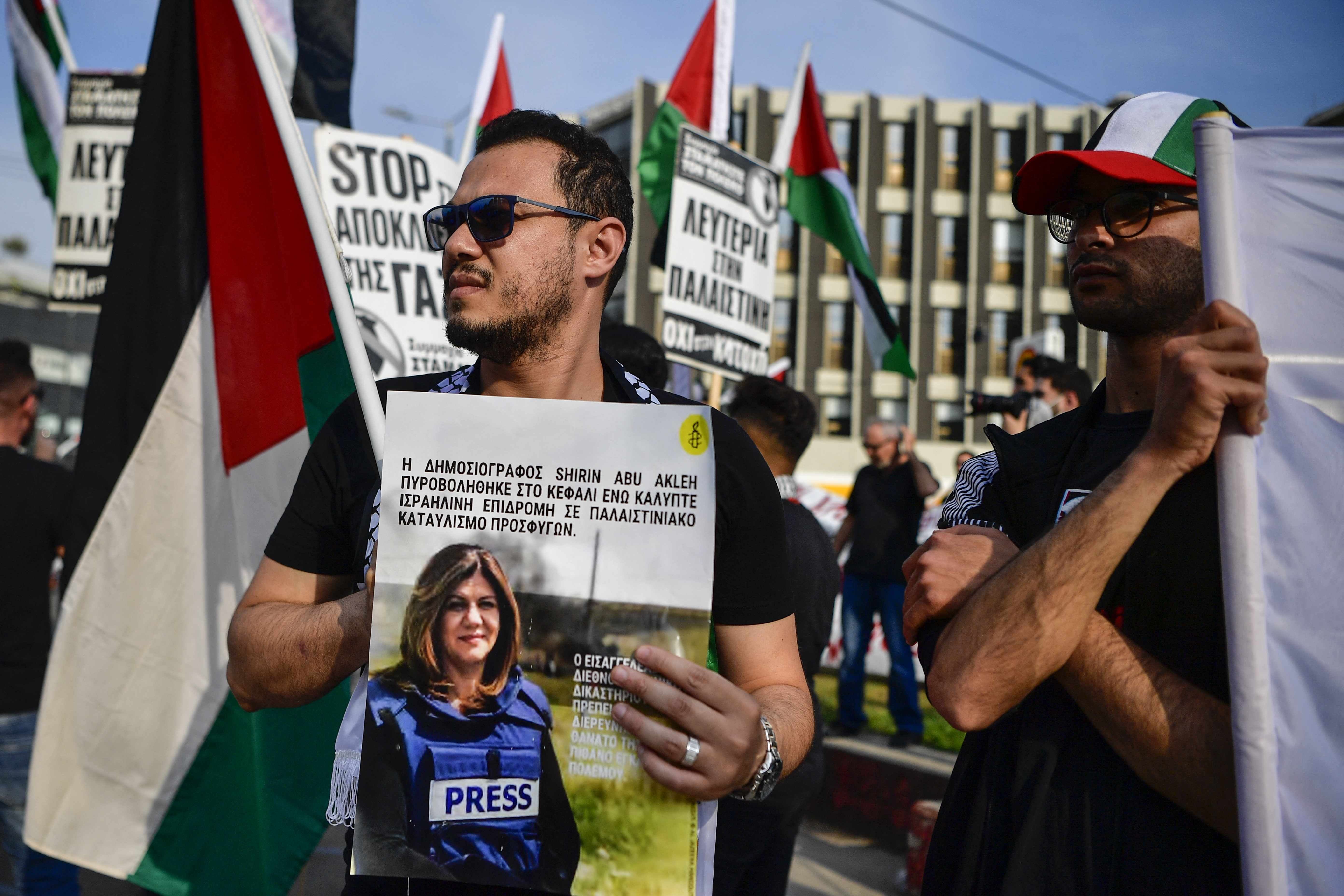 GREECE-PALESTINIAN-MEDIA-DEMO
