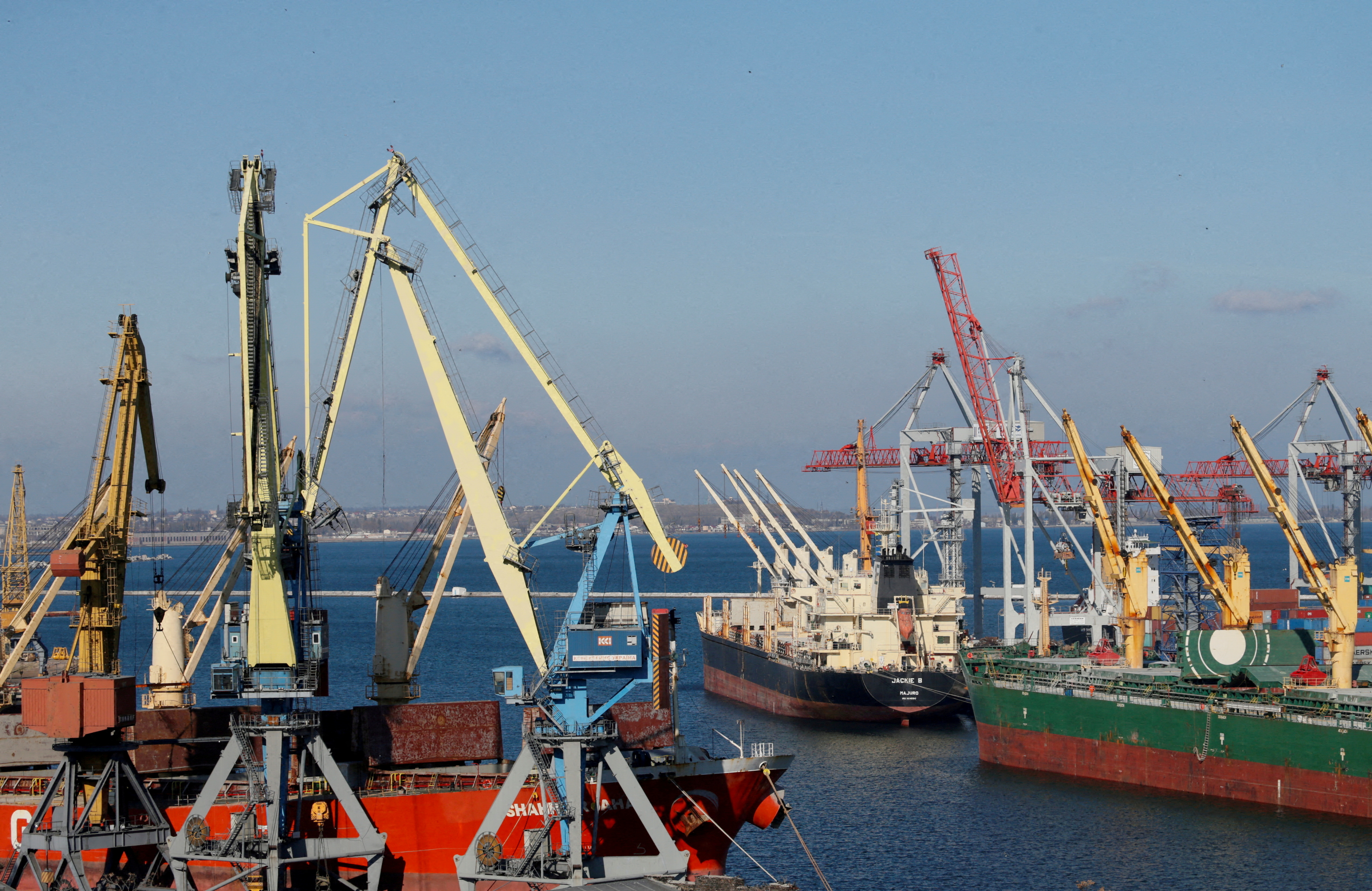 Ships docked in Odesa, Ukraine