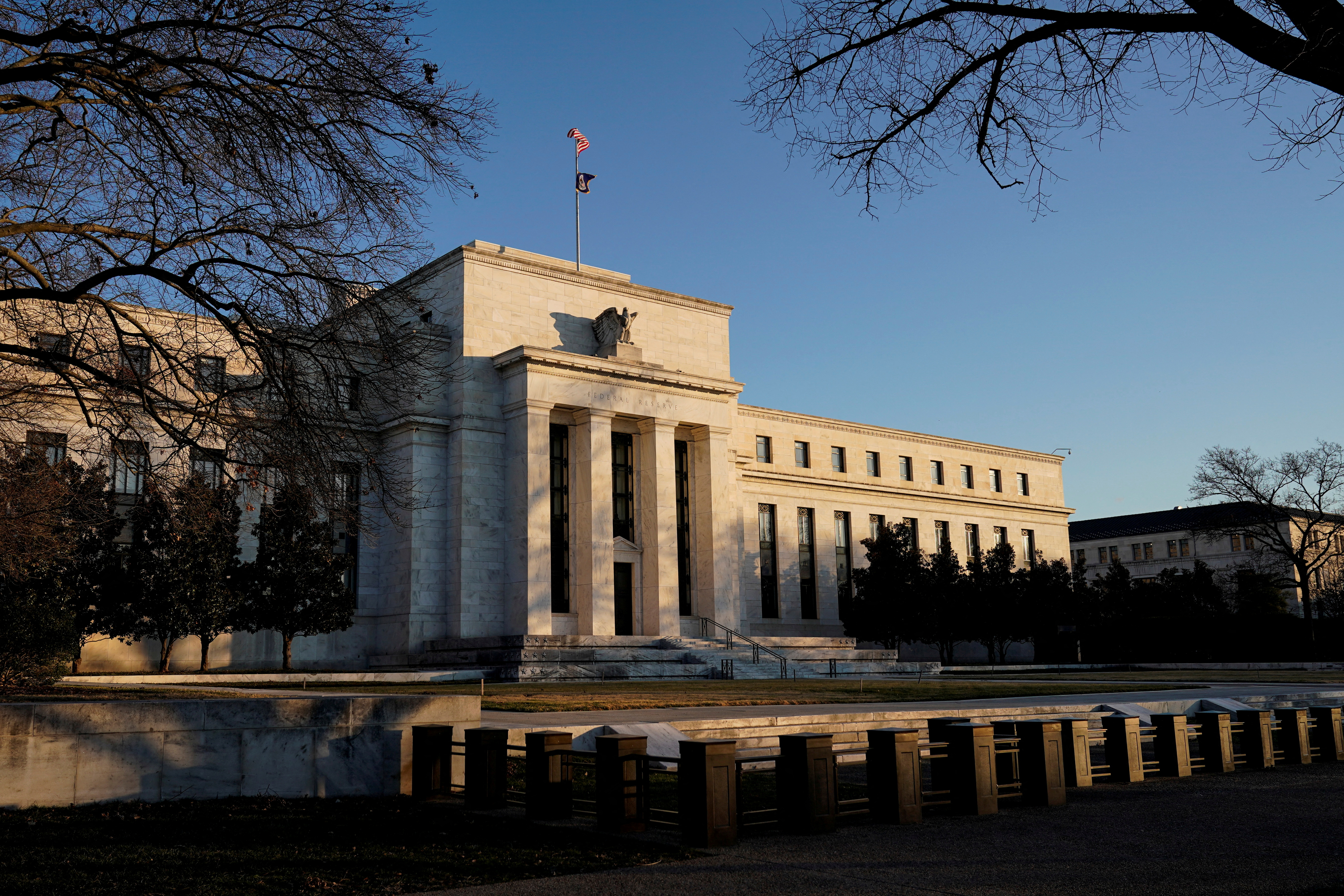 The US Federal Reserve building in Washington, DC.