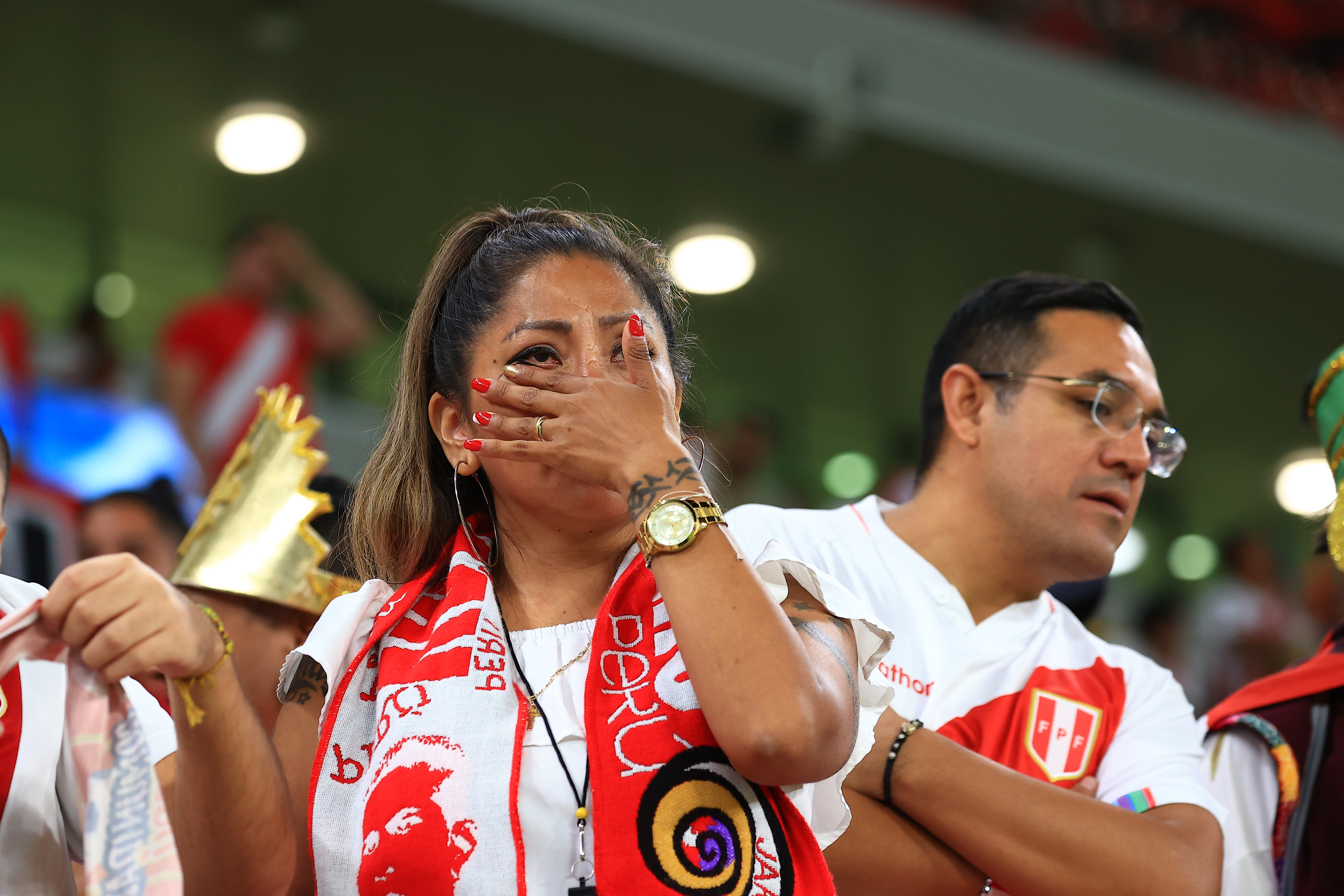 There were almost 10,000 Peru supporters at the match in Qatar