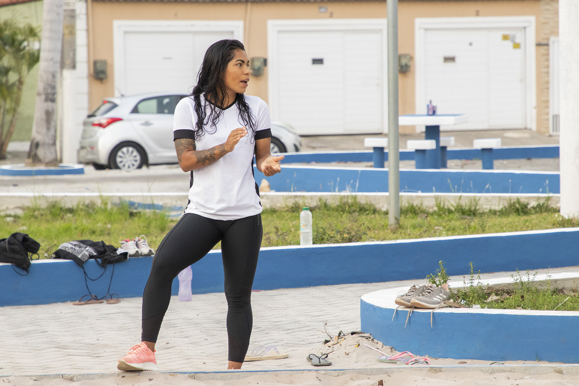 Drika, a former street child footballer in Rio de Janeiro, Brazil.
