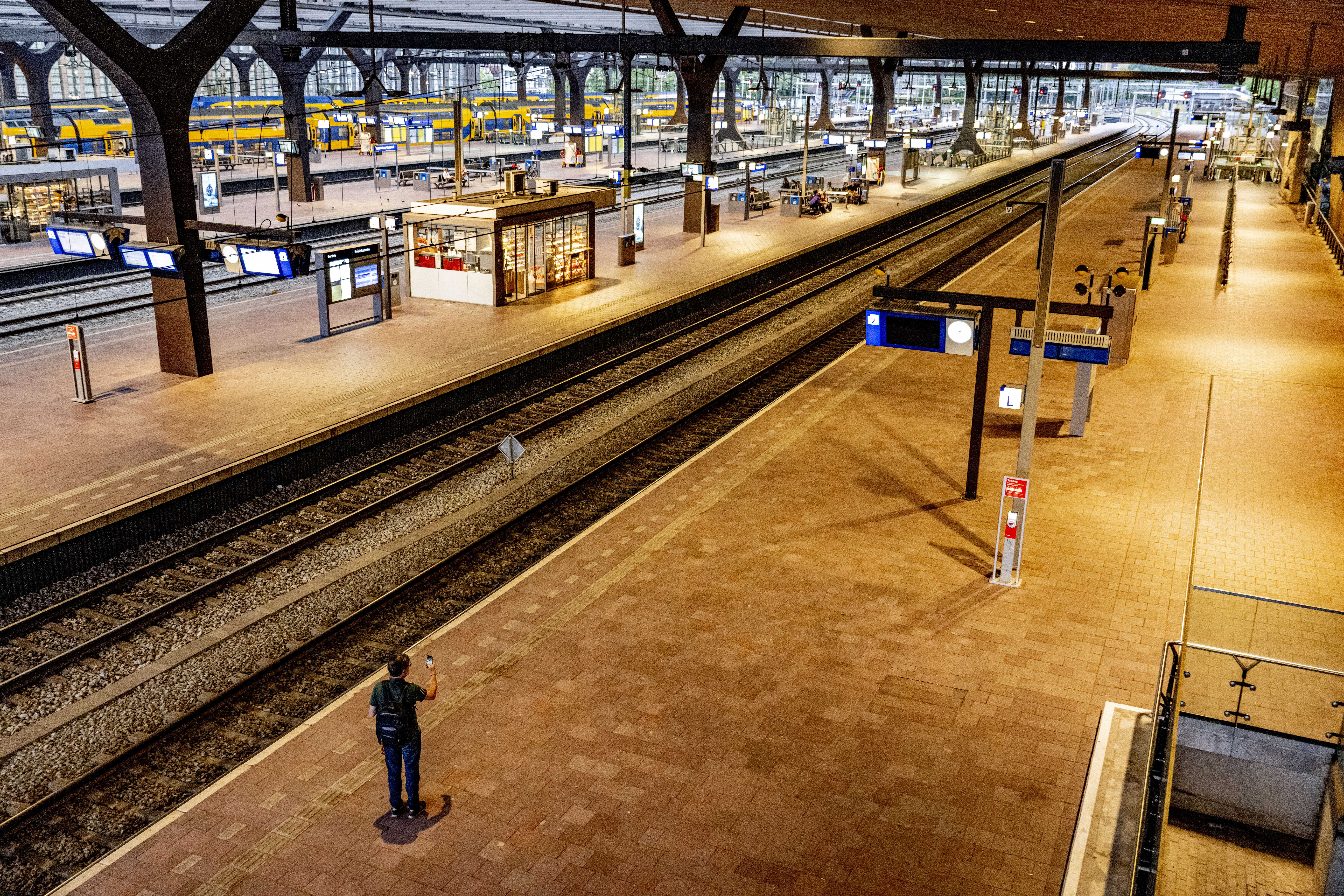 Personnel of the Dutch Railways went on strike in the western region of the country