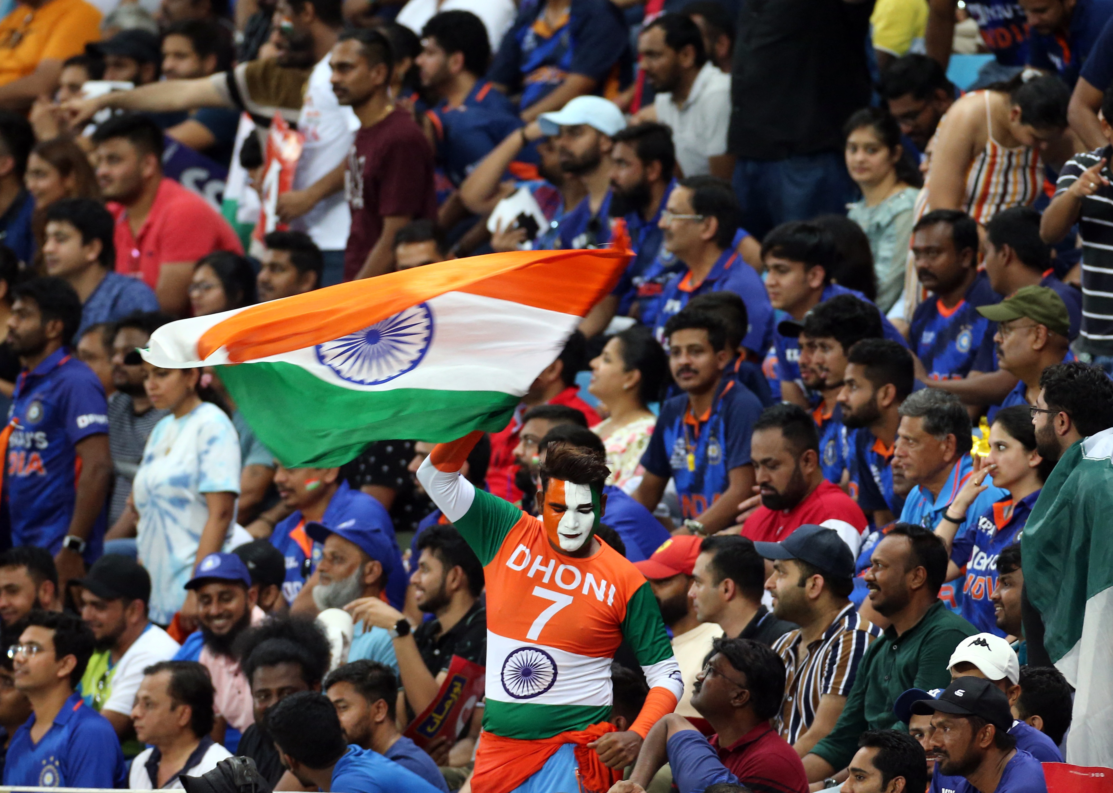 India fans in stand.