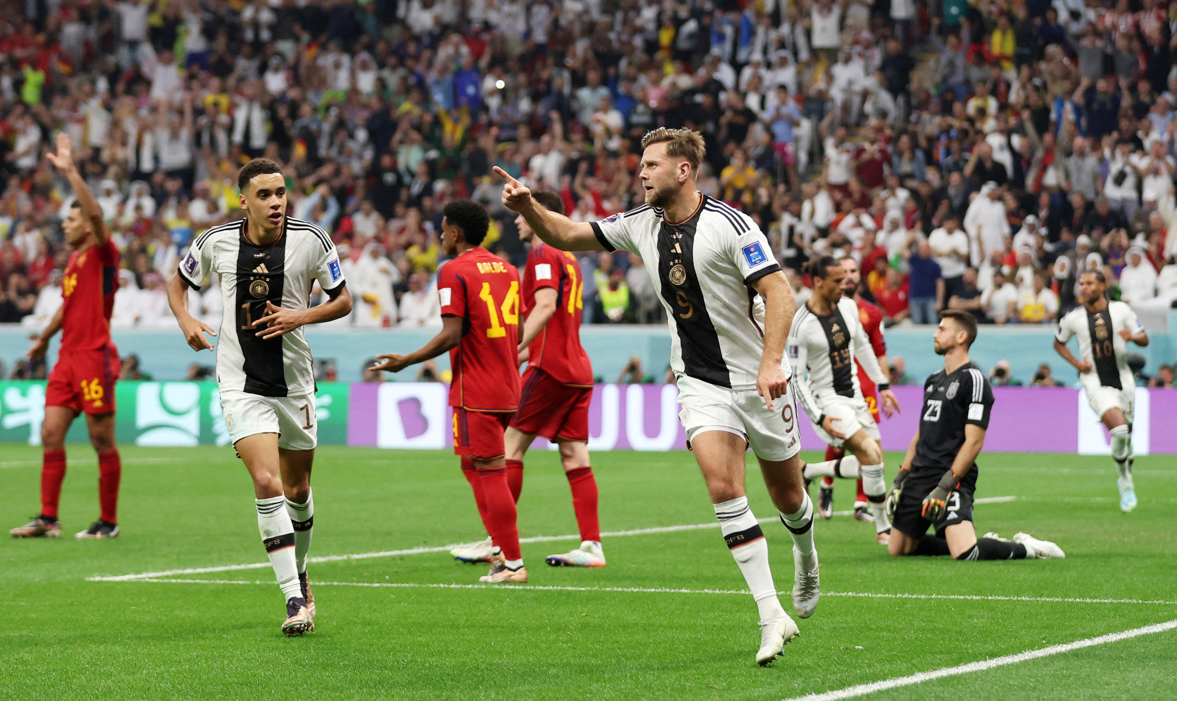 Niclas Fullkrug came off the bench to equalise for Germany against Spain