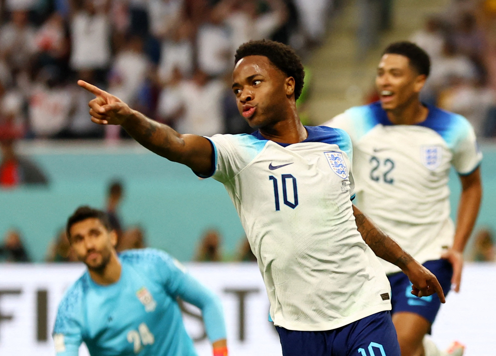 Raheem Sterling scored against Iran to make it 20 goals in 81 appearances for his country