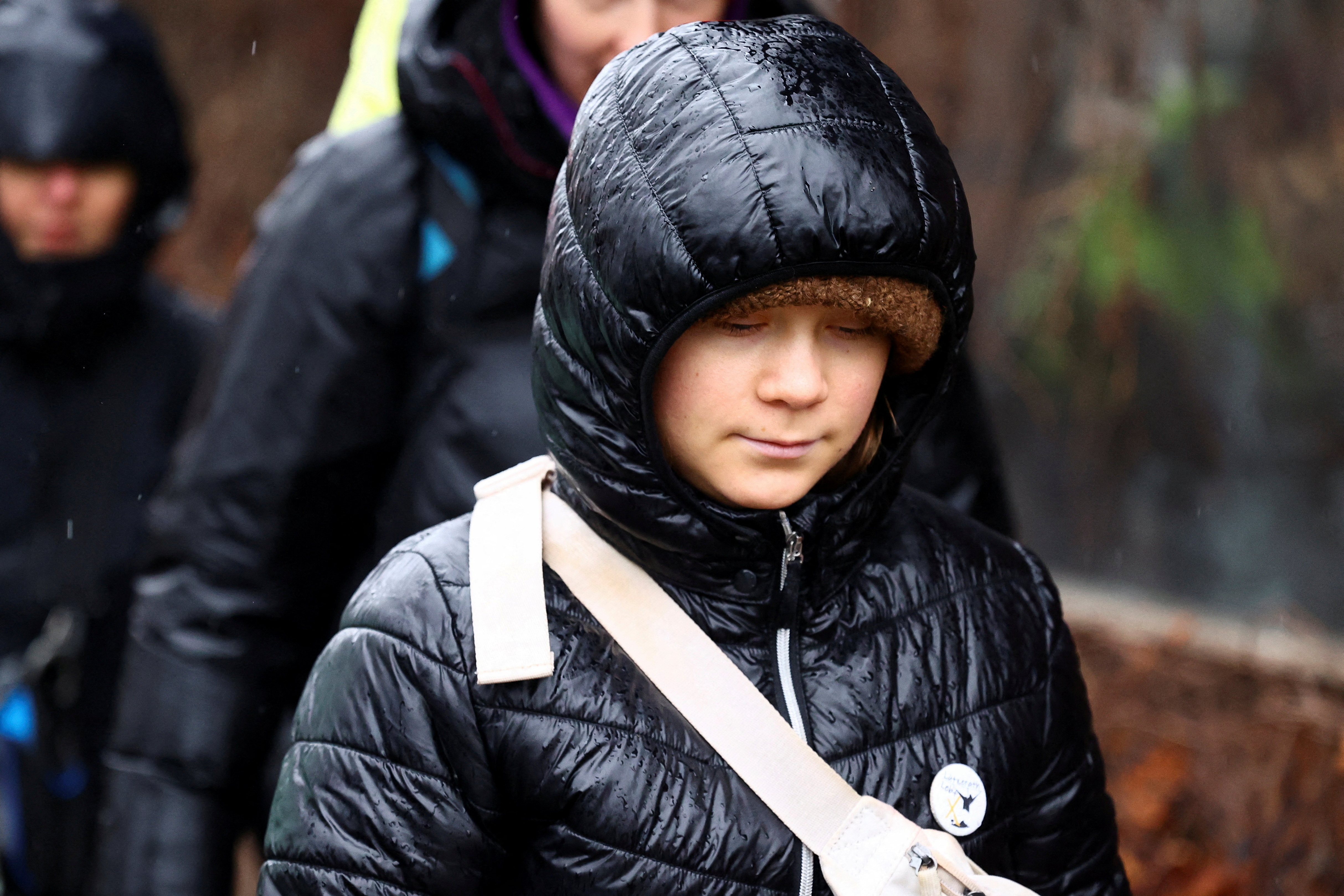 Climate activist Greta Thunberg joins the activists protesting against the expansion of a mine