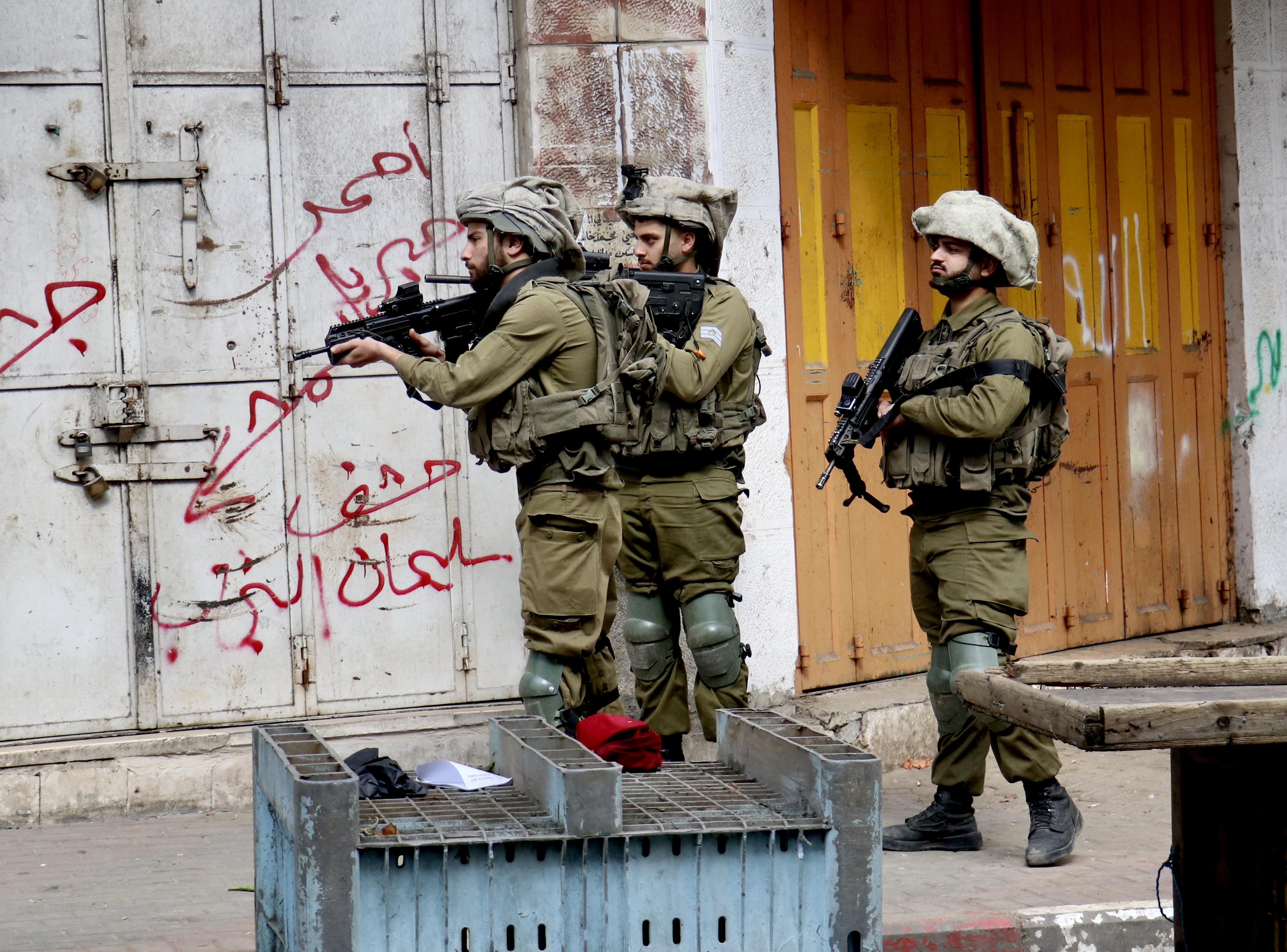 Confrontations broke out with Israeli forces across the occupied West Bank, including in Hebron, pictured above, February 24, 2023