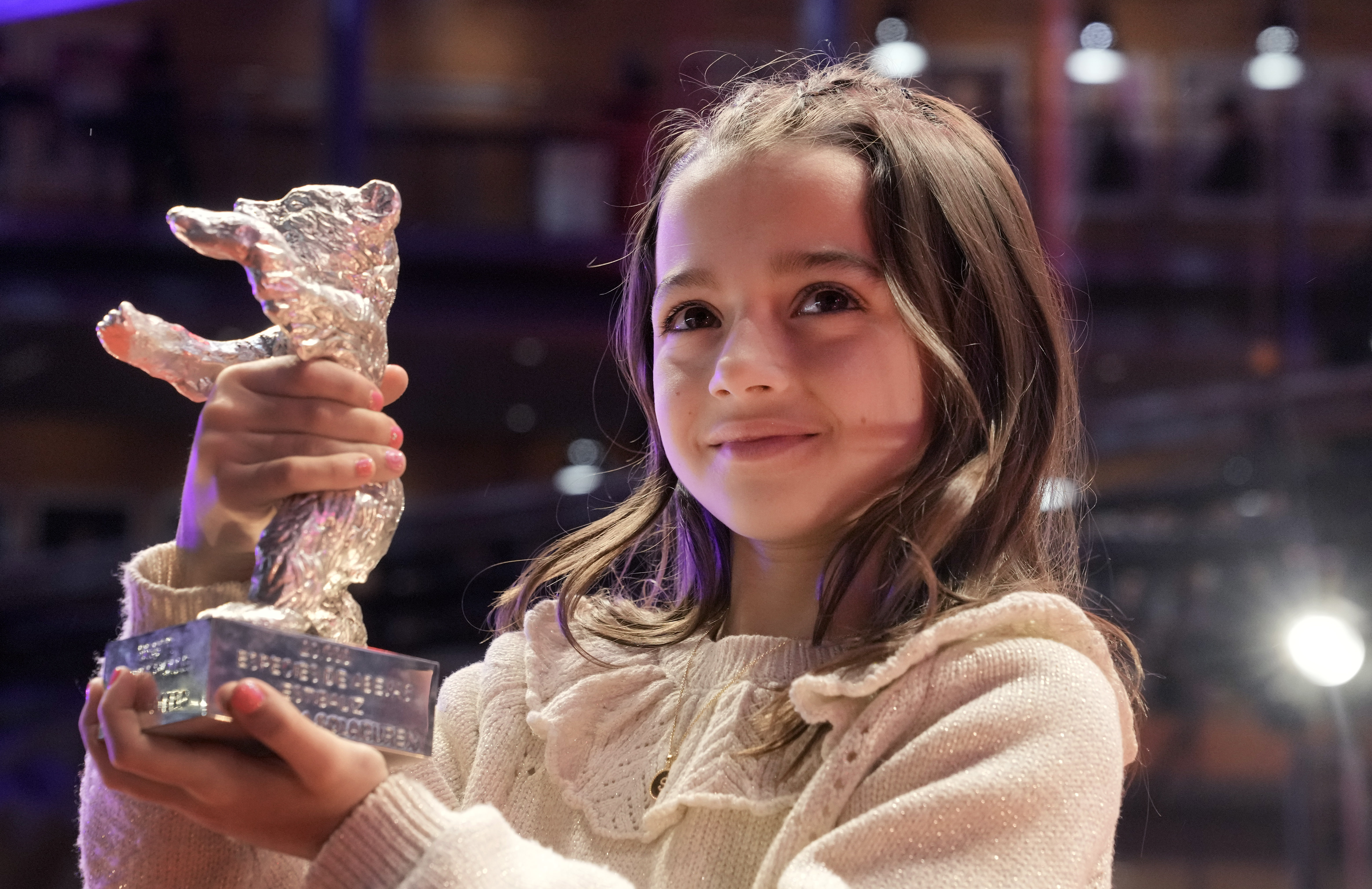 Sofia Otero won the Silver Bear for Best Acting Performance in a Leading Role in the film ‘20,000 Species of Bees’ at the International Film Festival, Berlinale, in Berlin, Germany