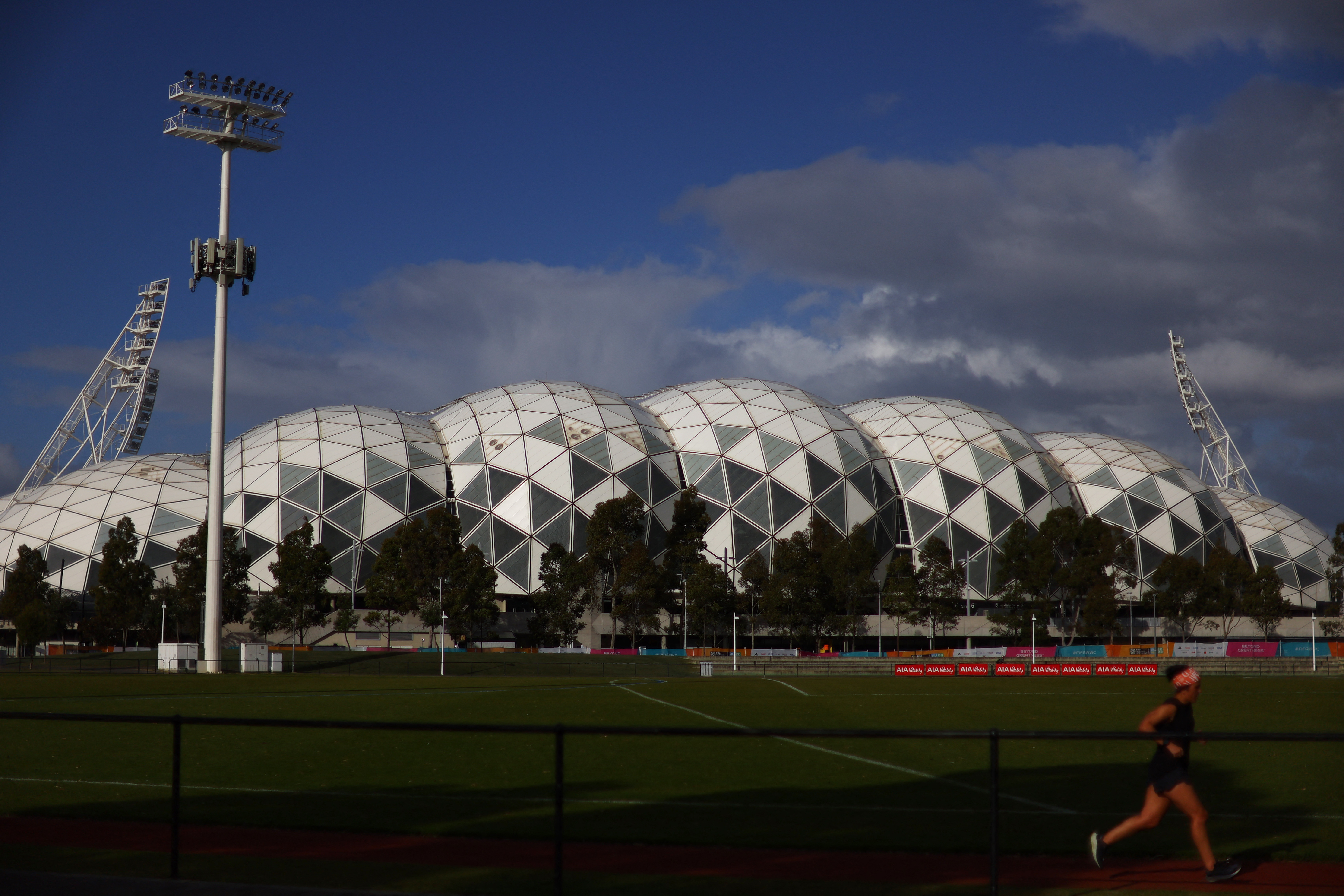 General view outside the Melbourne Rectangular Stadium 