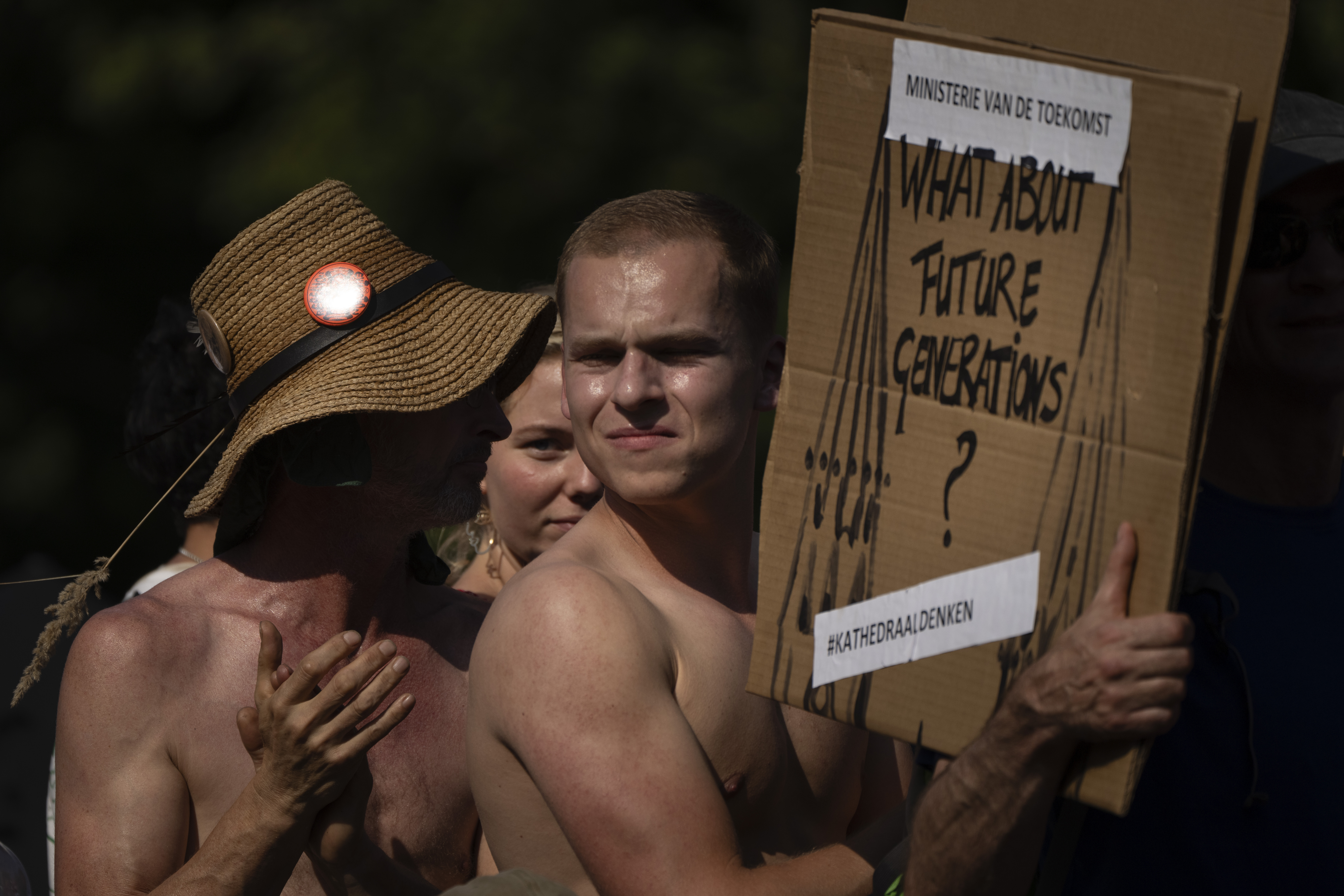 Protesters block a highway during a climate protest near the Dutch parliament in The Hague