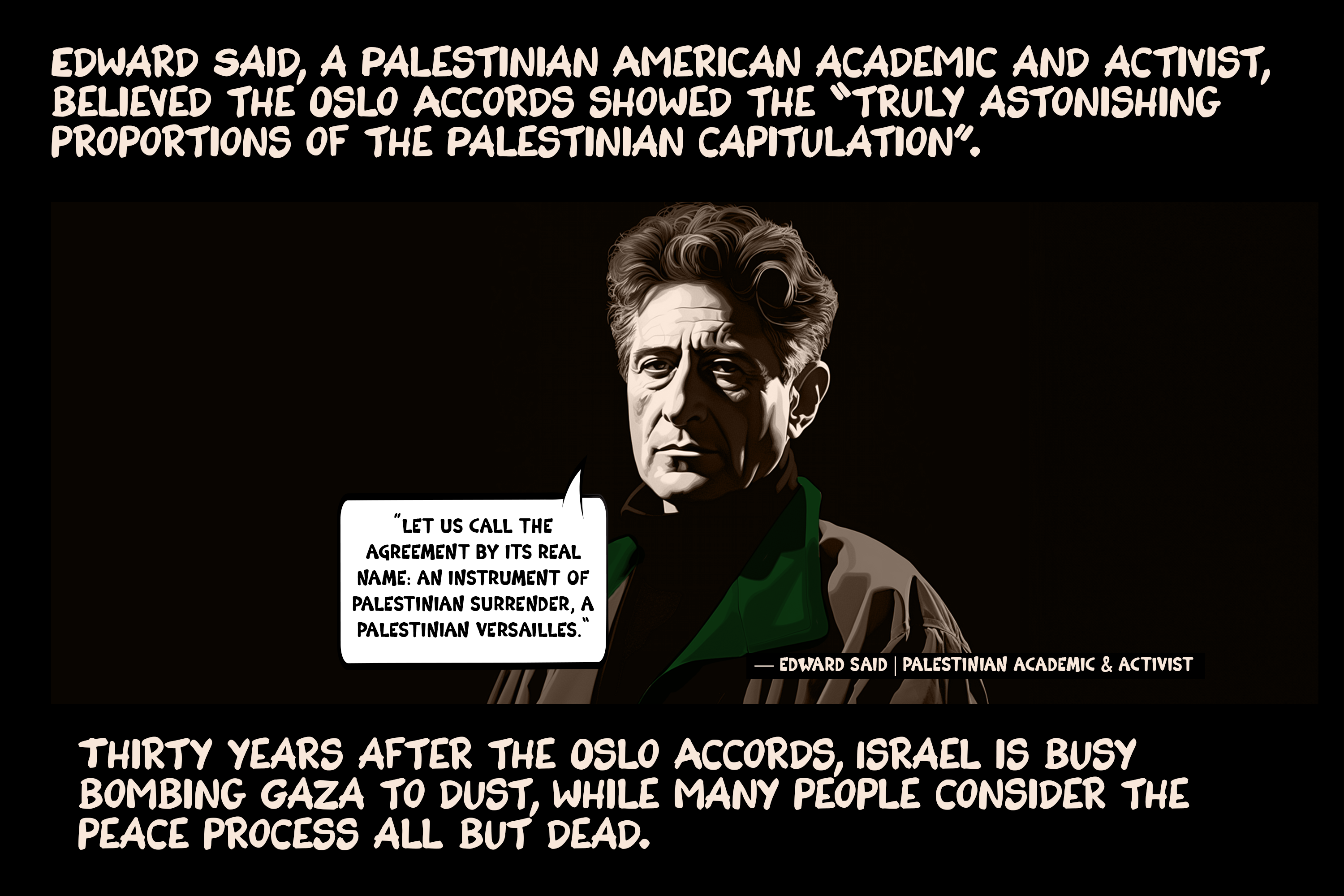 For almost six years, the killing didn’t stop. In total, more than 100 Israelis were killed by Palestinians during the first Intifada, while over 1,000 Palestinians were killed by Israeli forces.