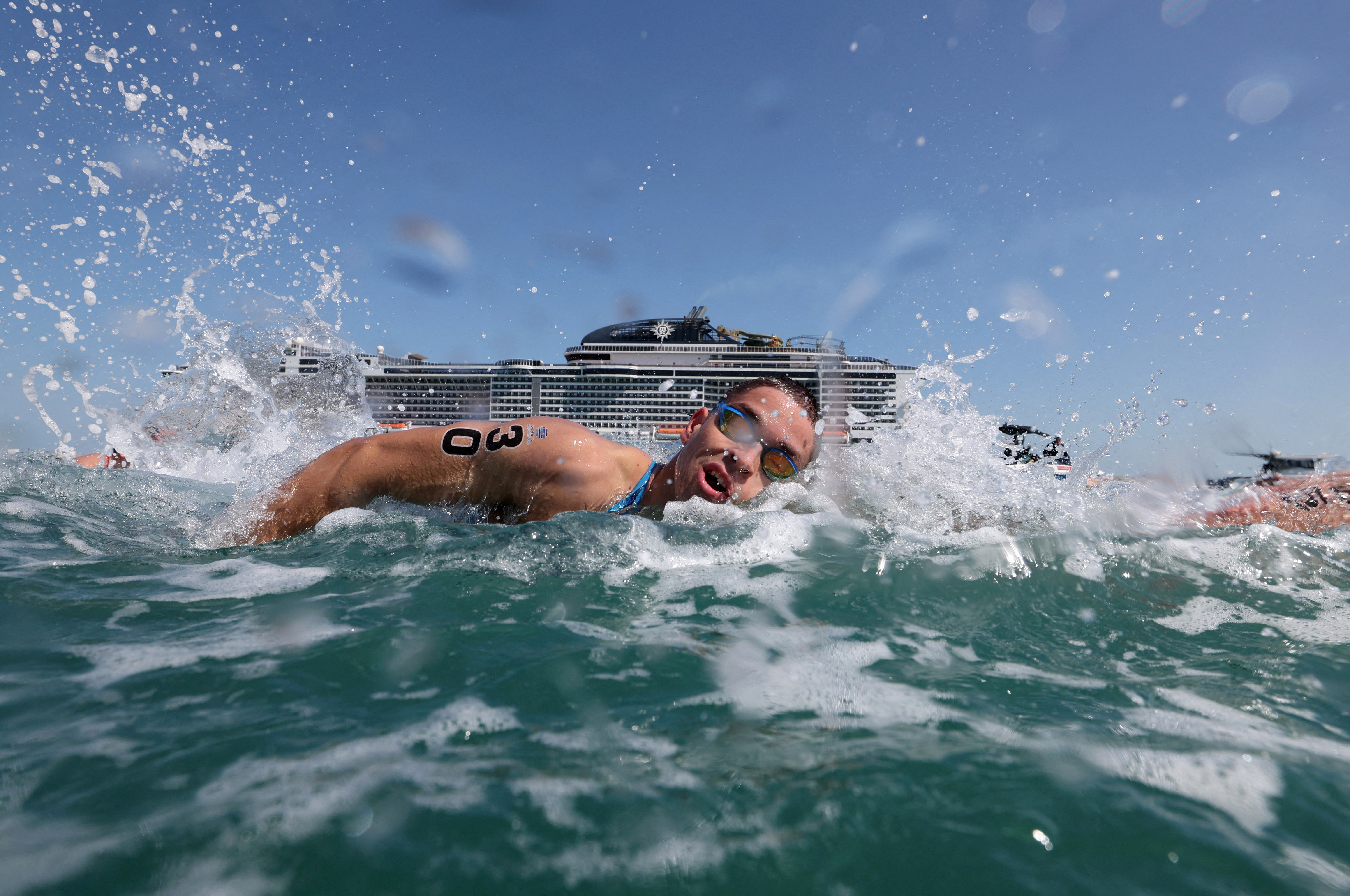 Portugal's Tiago Campos in action during the men's 10km final