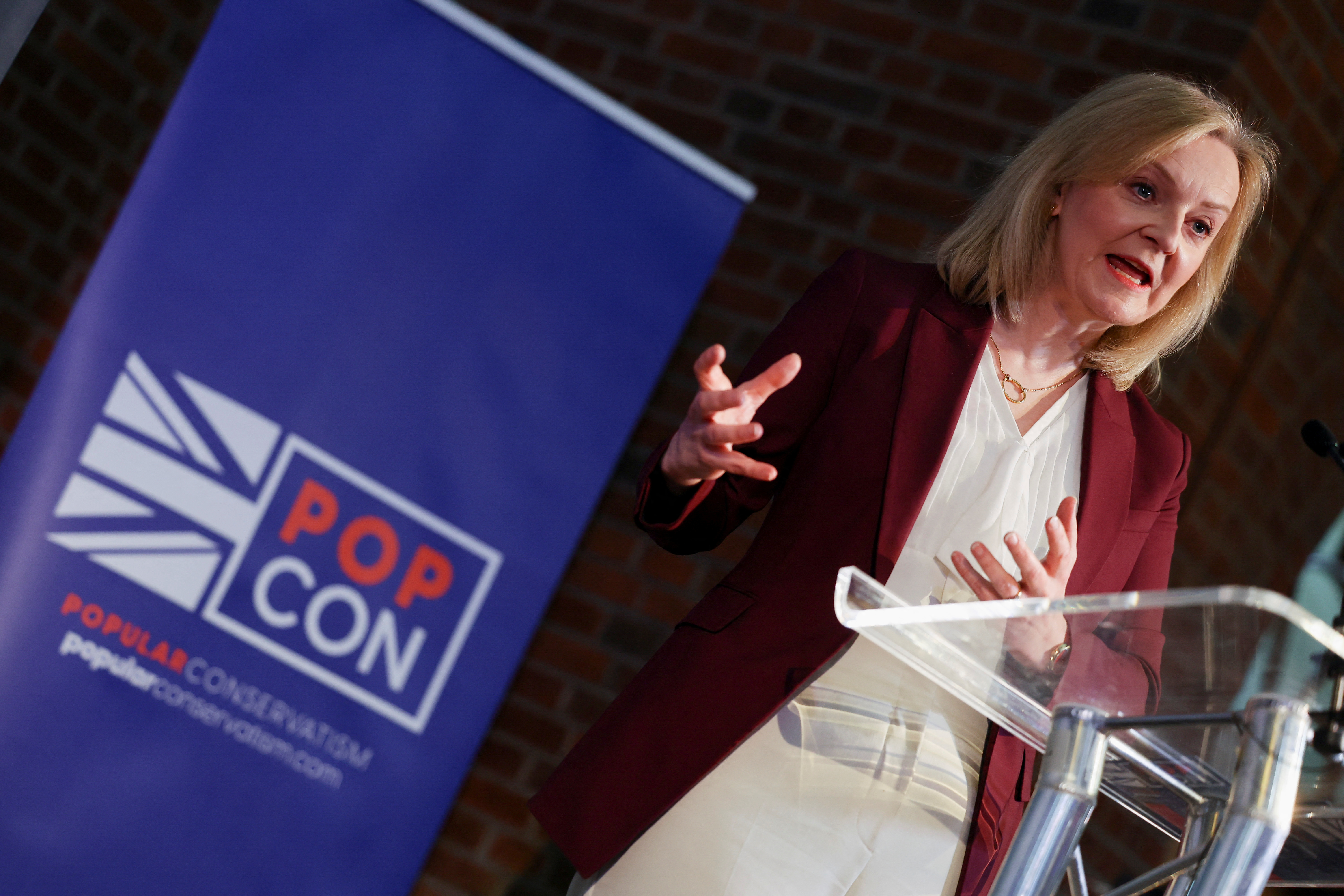 Britain's former Prime Minister Liz Truss