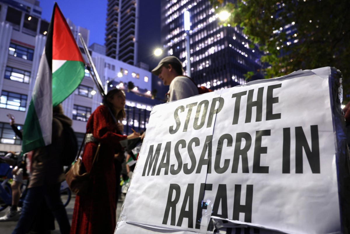 protest to mark the 76th anniversary of the Nakba