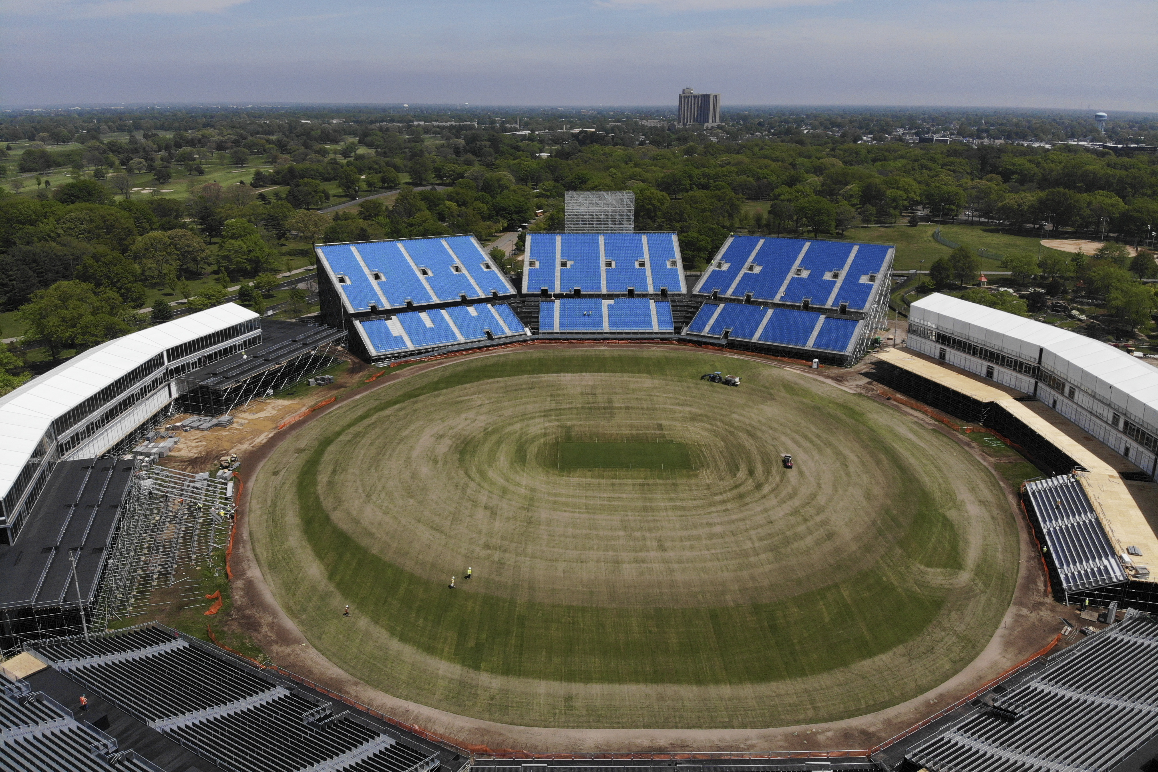 The Nassau County International Cricket Stadium has been set up for the ICC Men’s T20 World Cup in East Meadow, New York