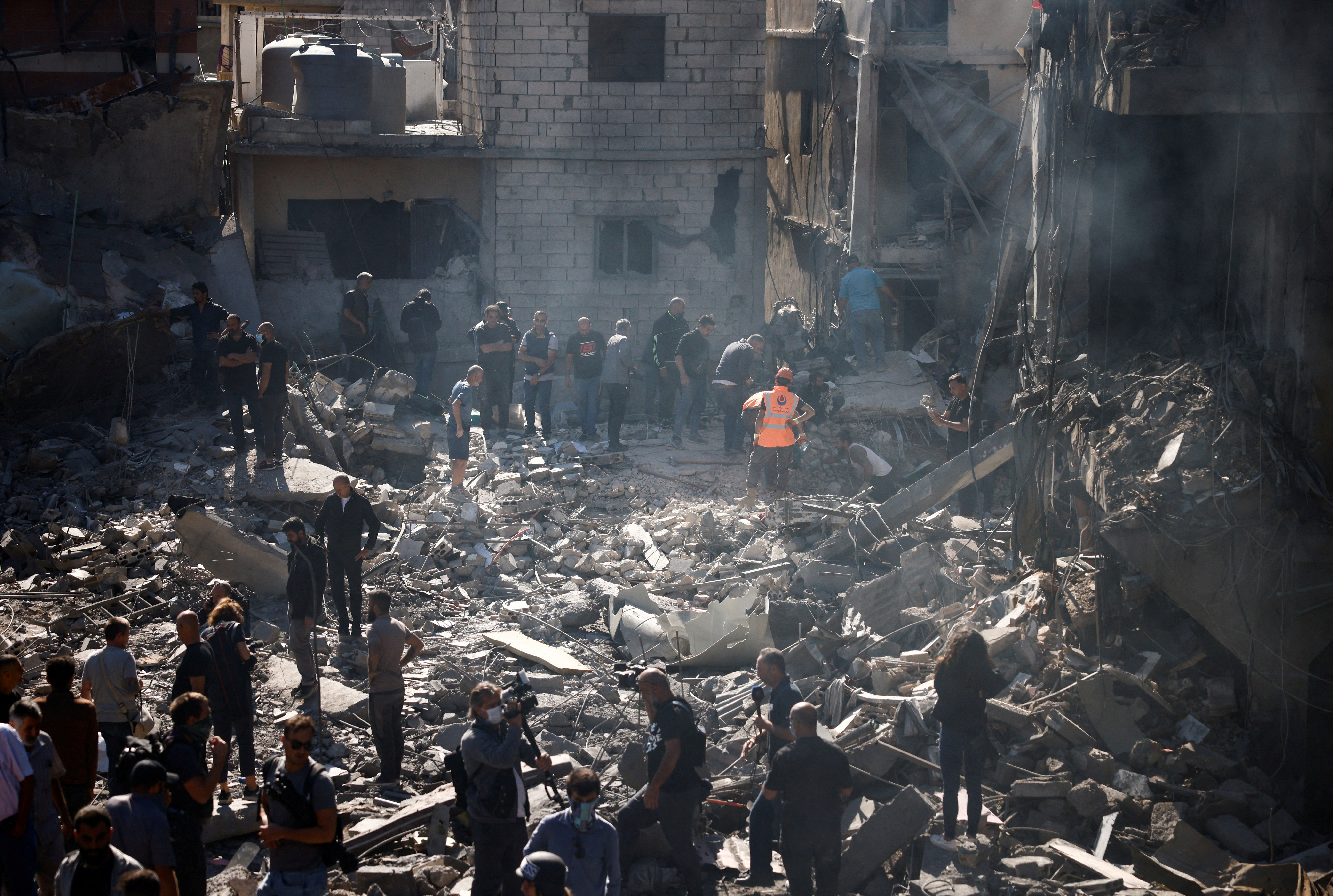 strike near Rafik Hariri University Hospital