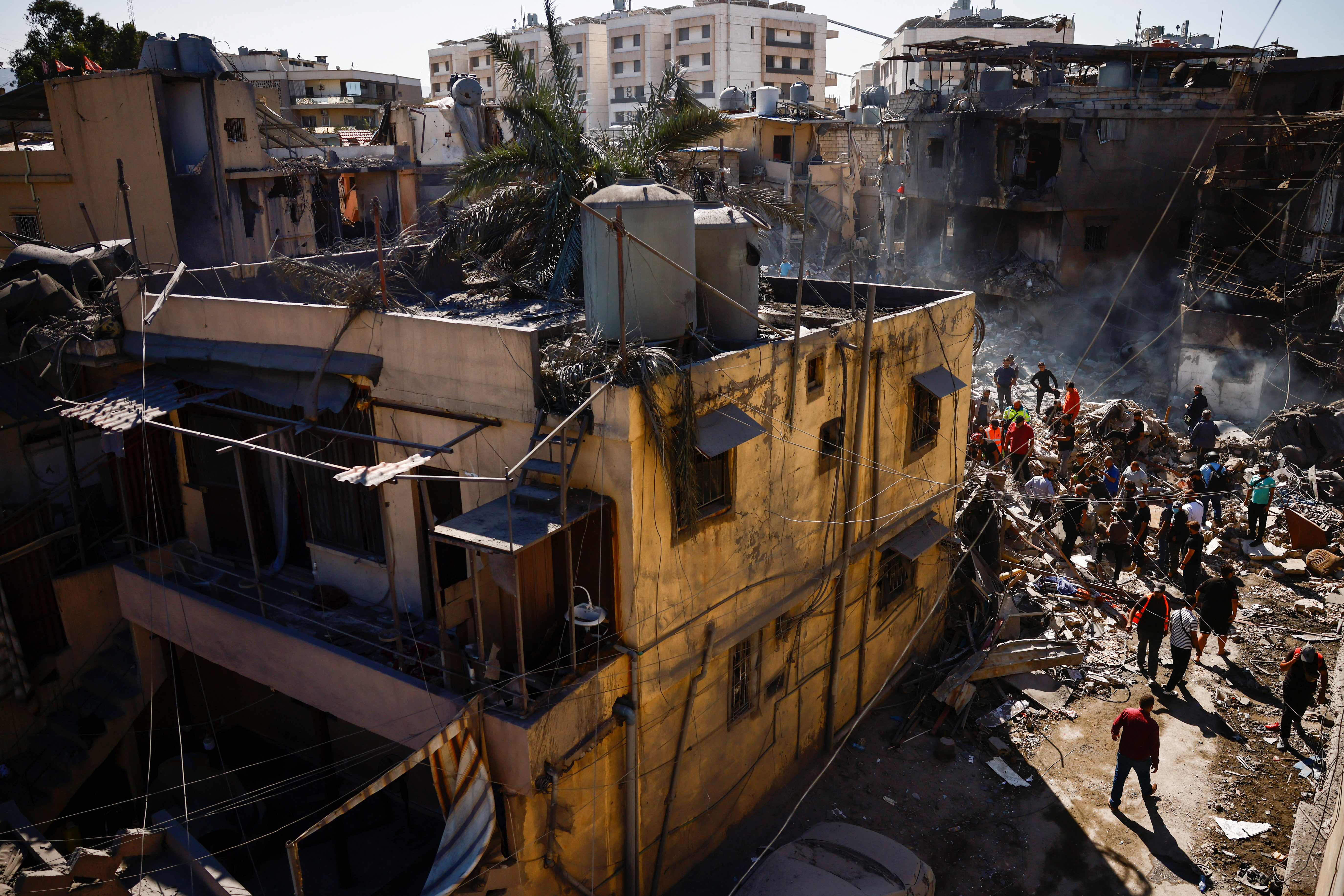 strike near Rafik Hariri University Hospital