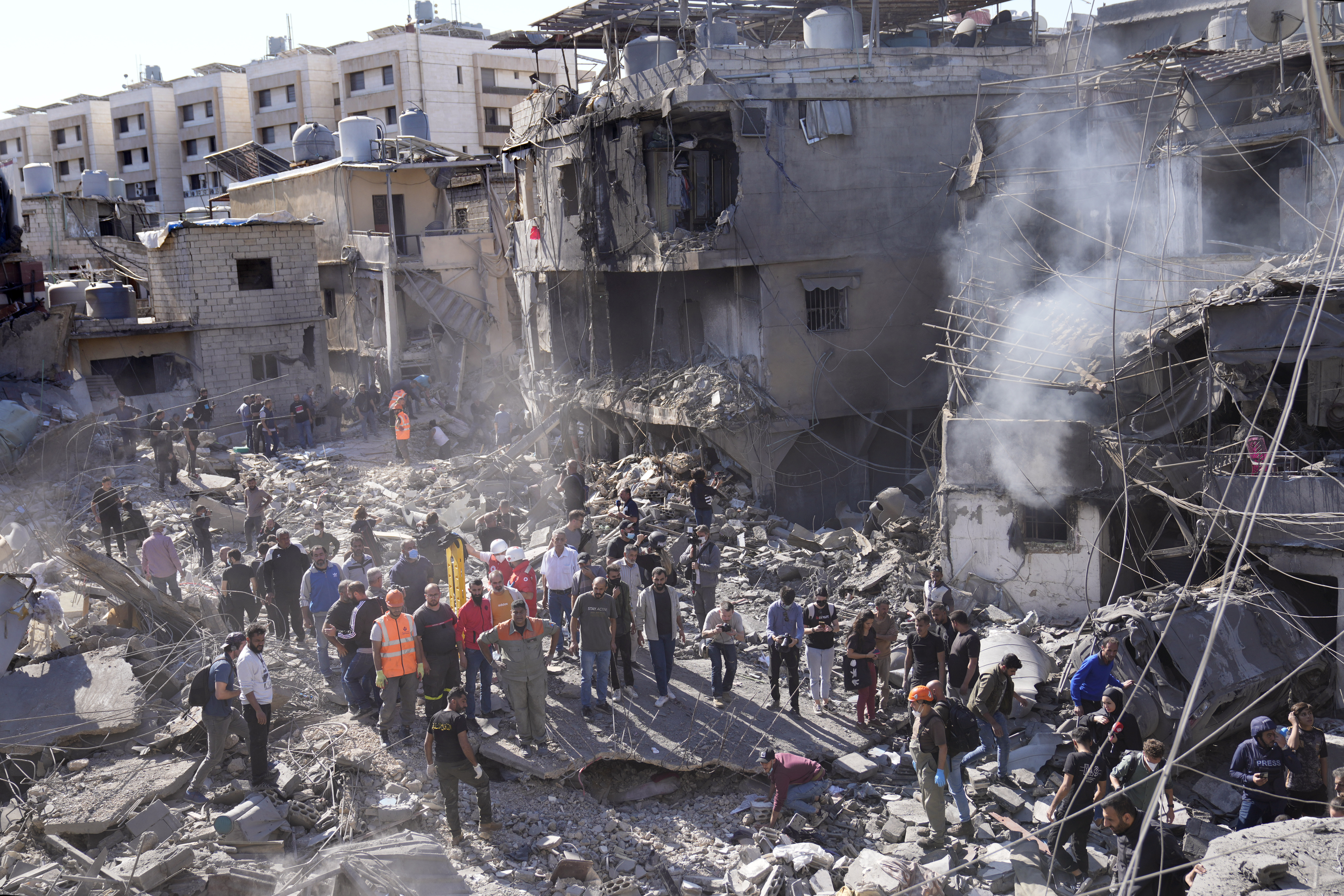 strike near Rafik Hariri University Hospital