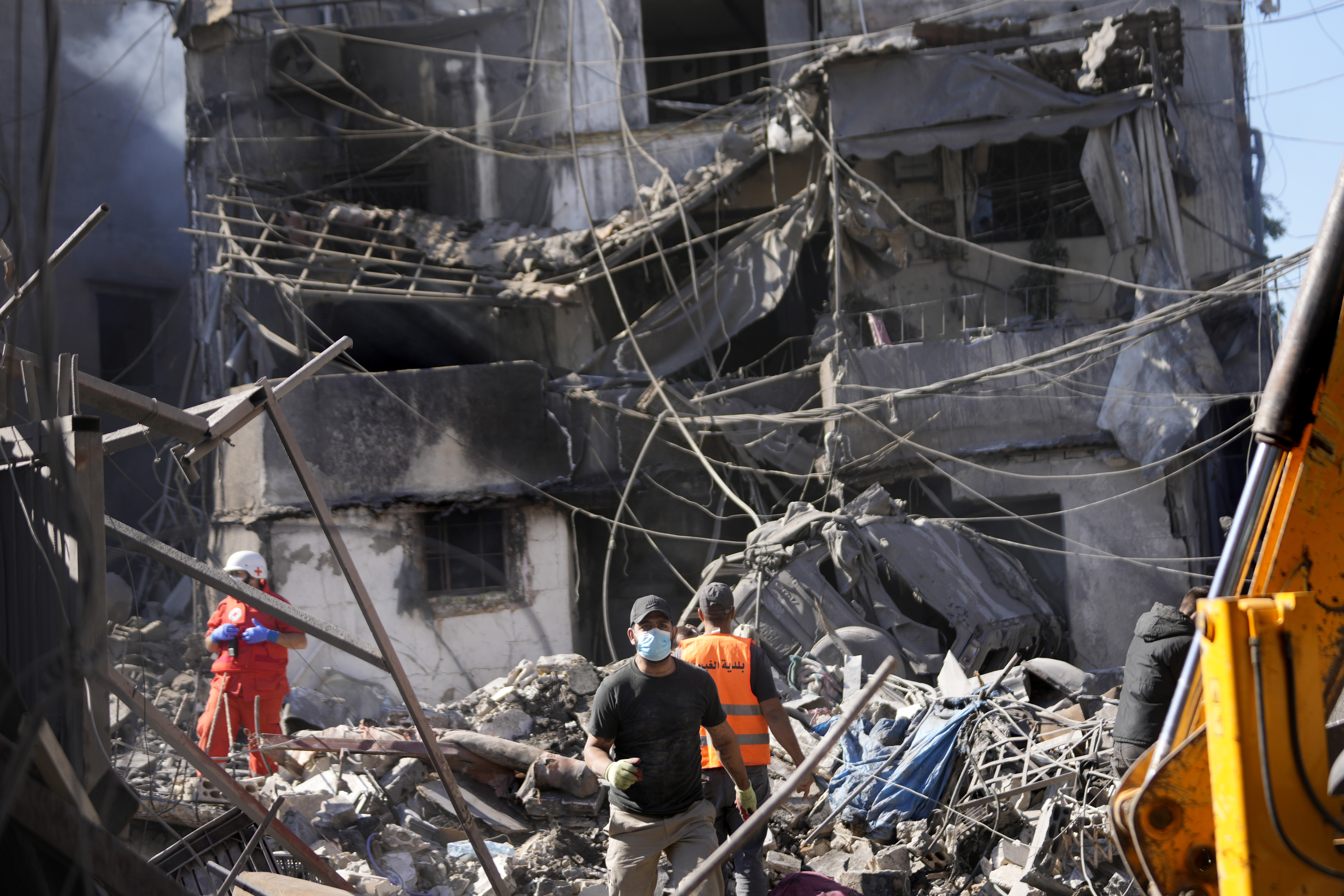 strike near Rafik Hariri University Hospital